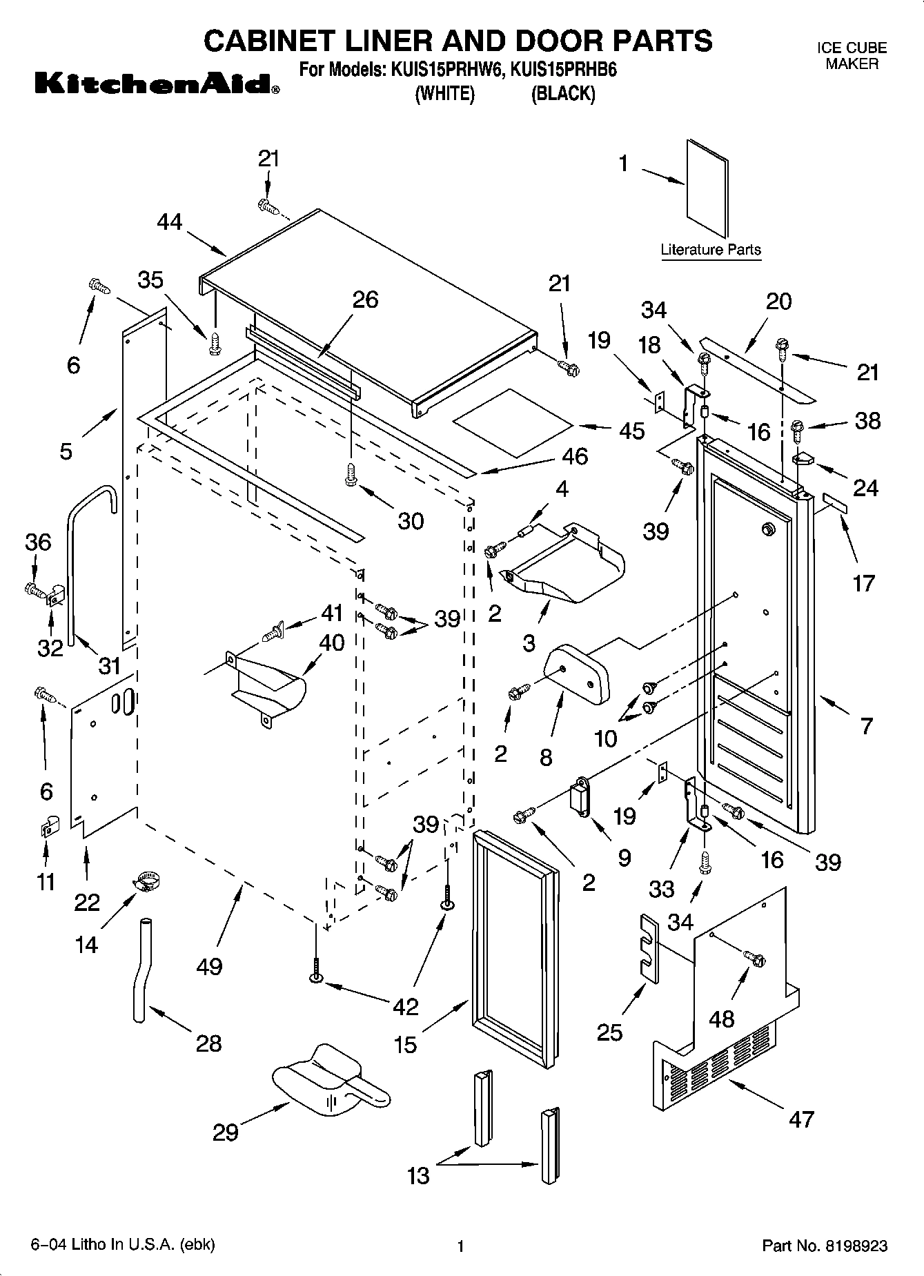 01 - CABINET LINER AND DOOR PARTS