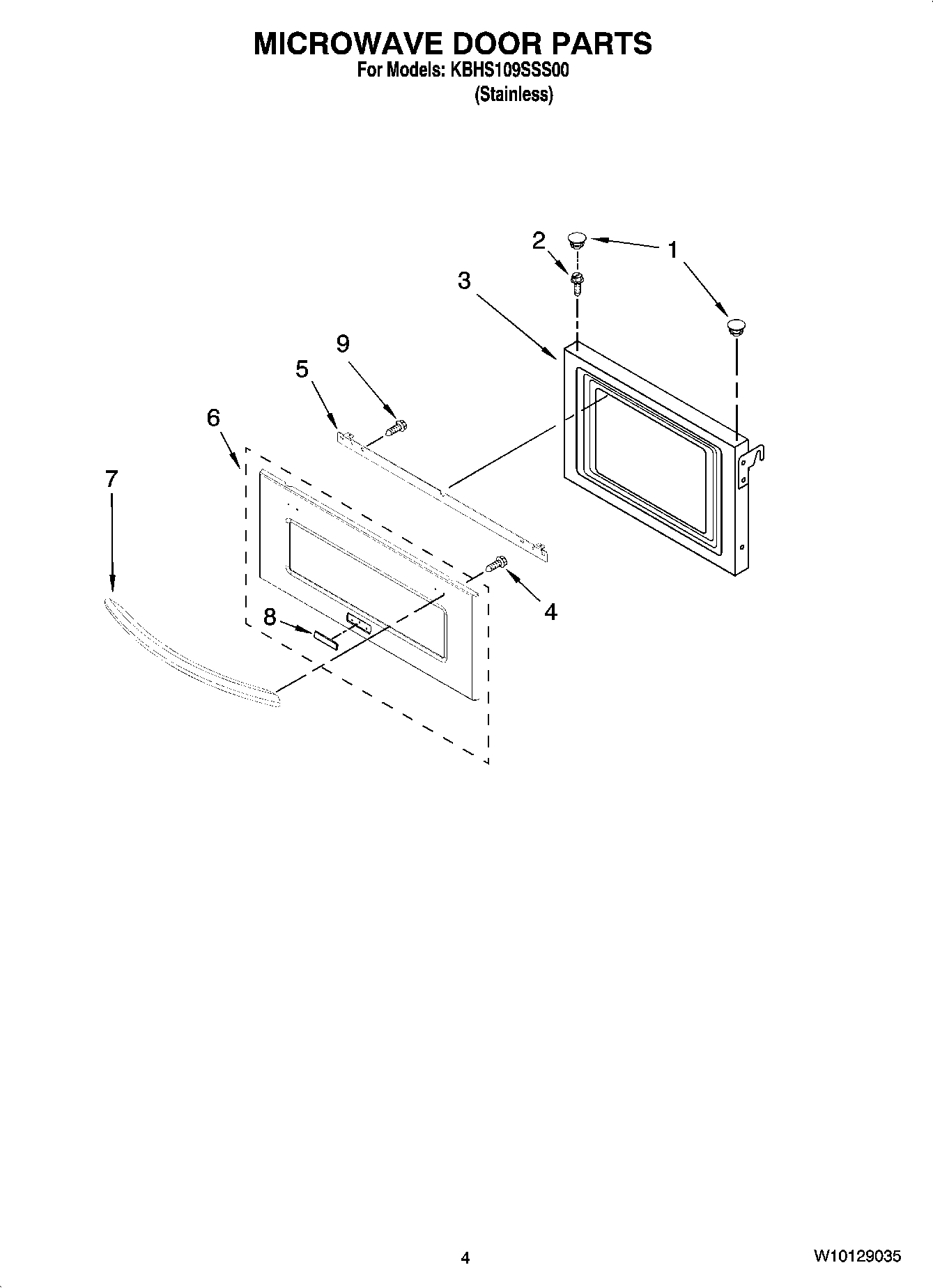 03 - MICROWAVE DOOR PARTS