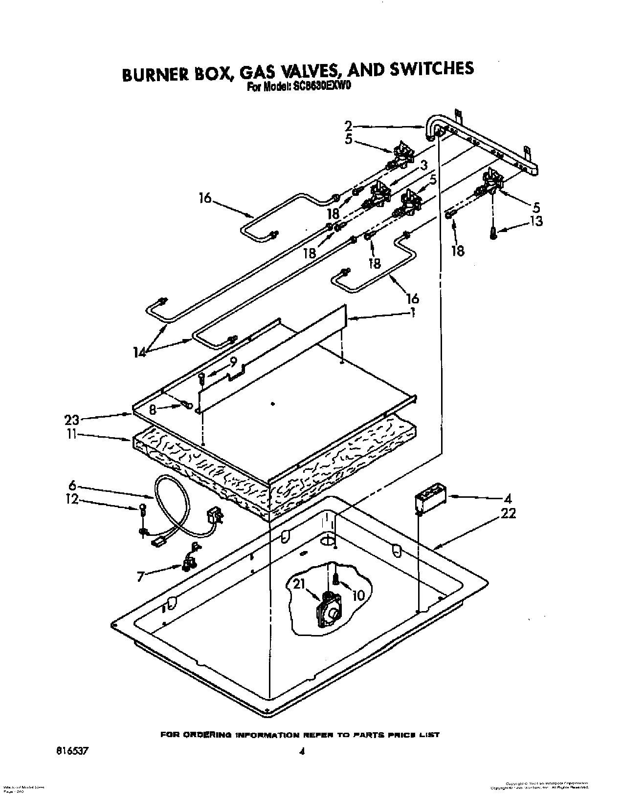 03 - BURNER BOX, GAS VALVES, AND SWITCHES