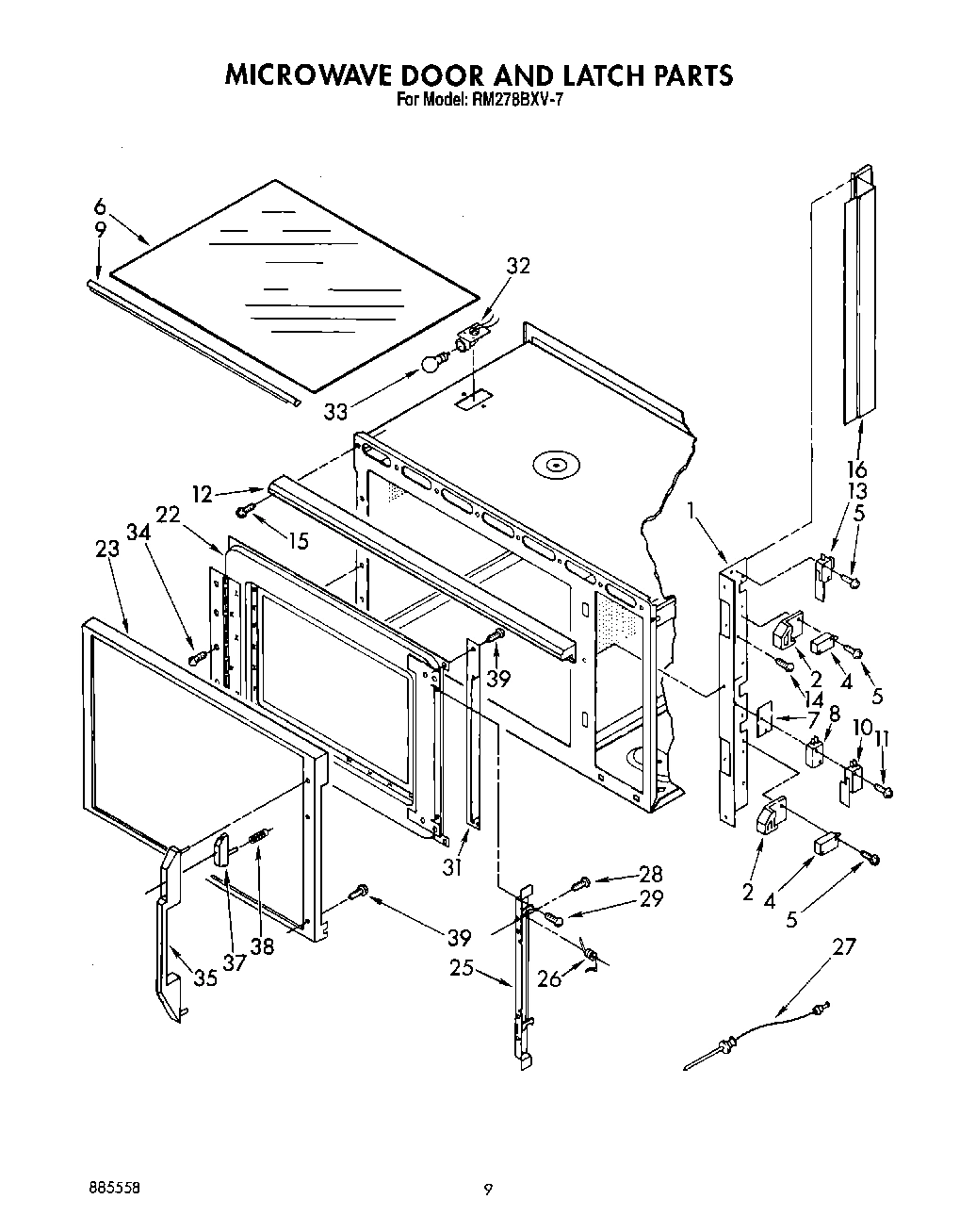 06 - MICROWAVE DOOR AND LATCH