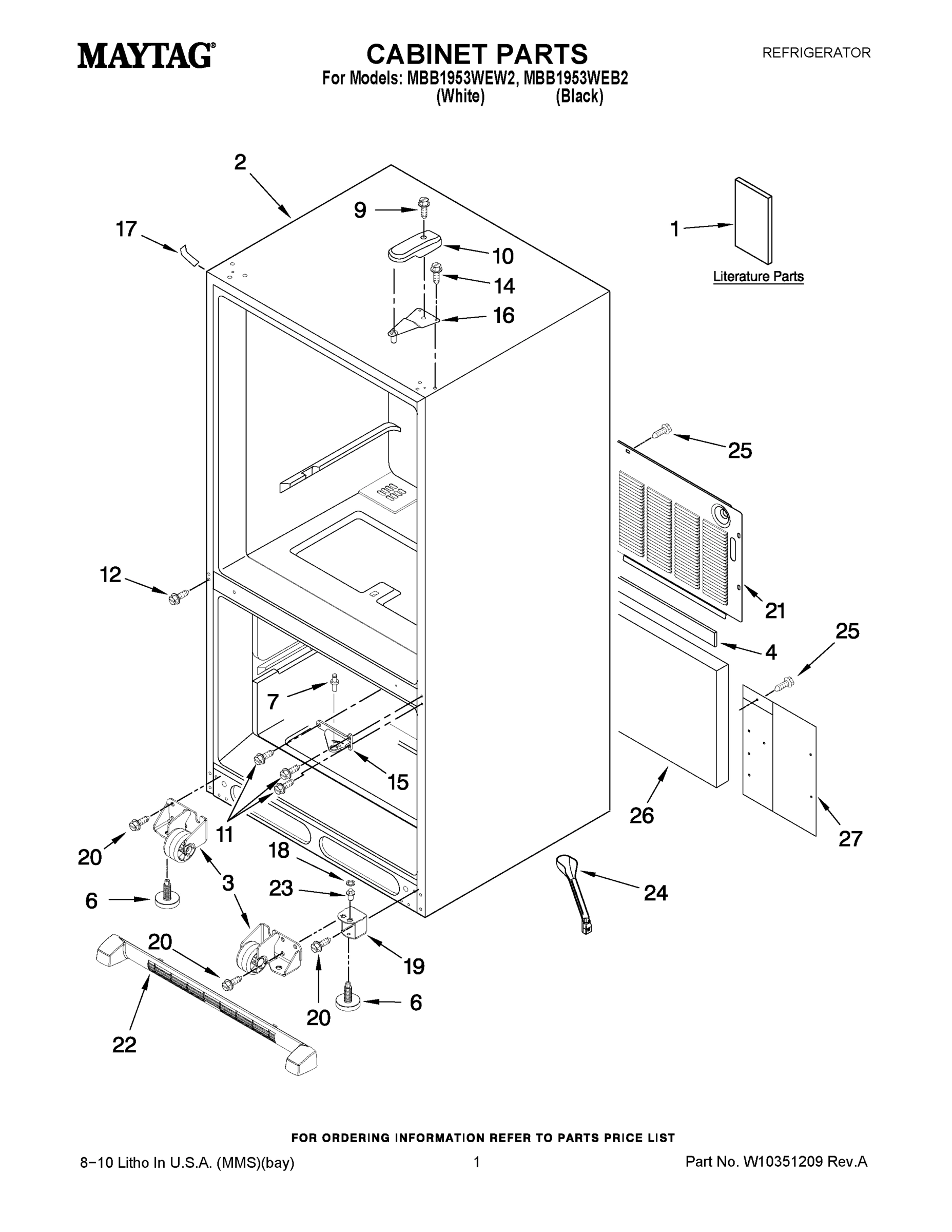 01 - CABINET PARTS
