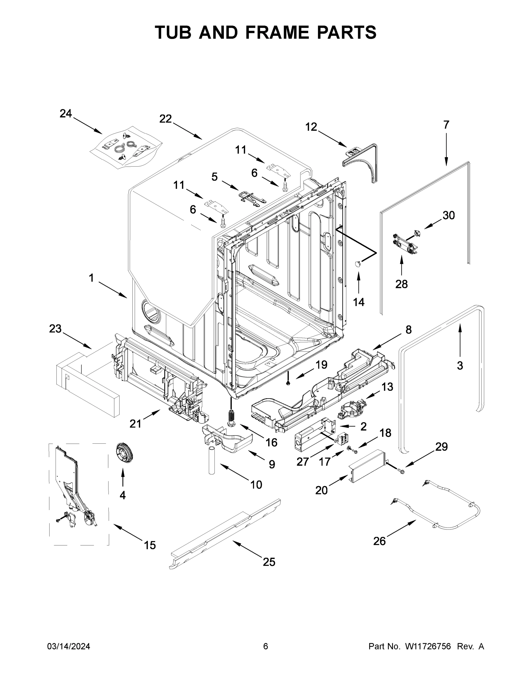 04 - TUB AND FRAME PARTS