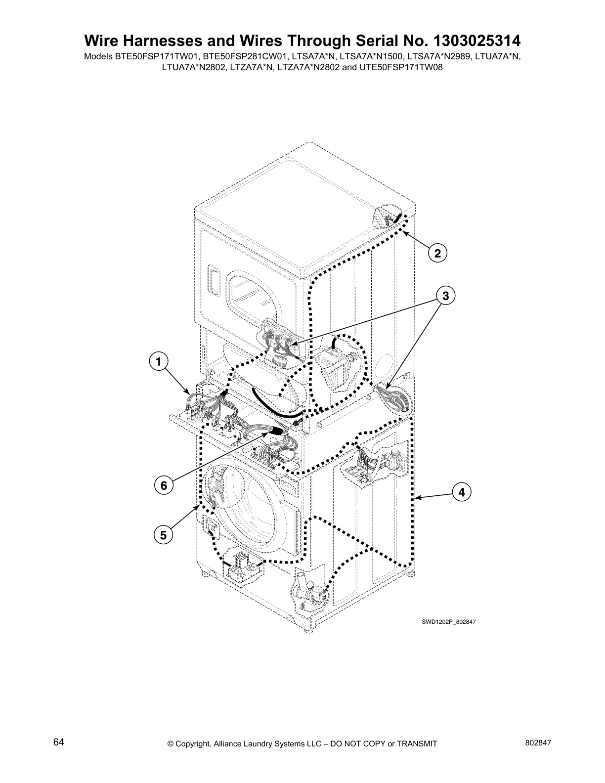 Wire Harnesses and Wires Through Serial No. 1303025314
