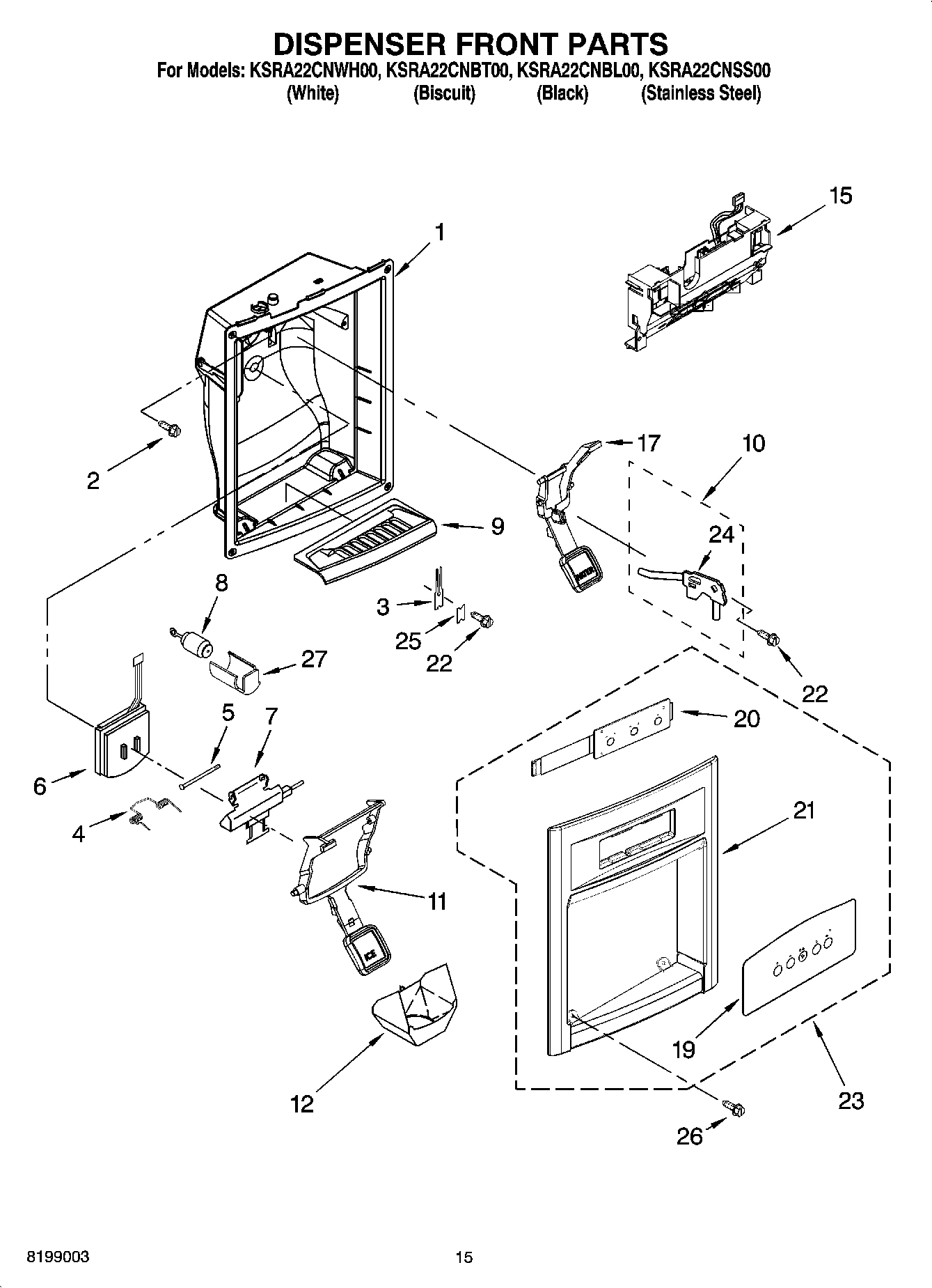 09 - DISPENSER FRONT PARTS