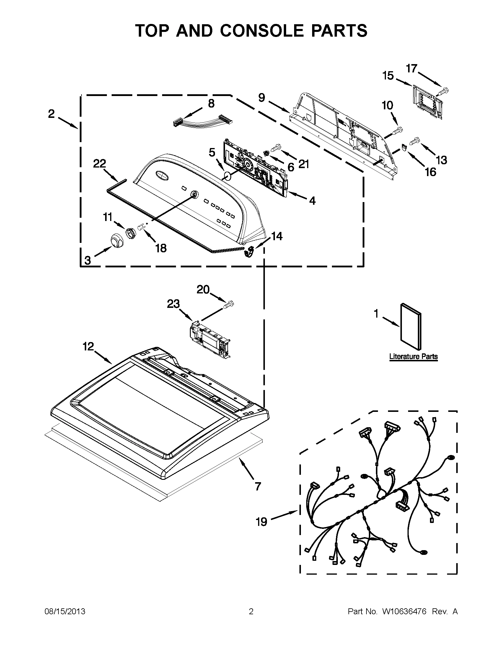 01 - TOP AND CONSOLE PARTS