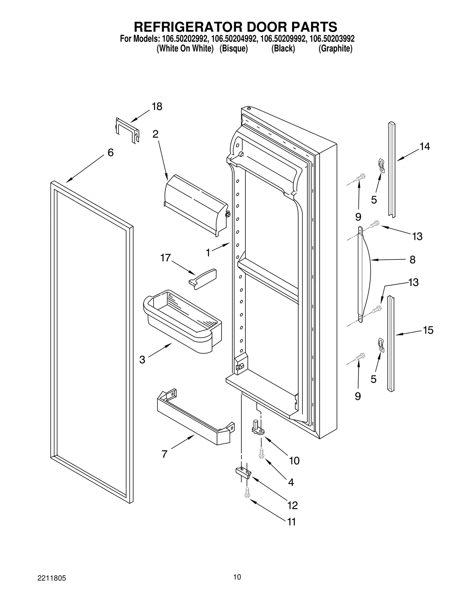 REFRIGERATOR DOOR PARTS