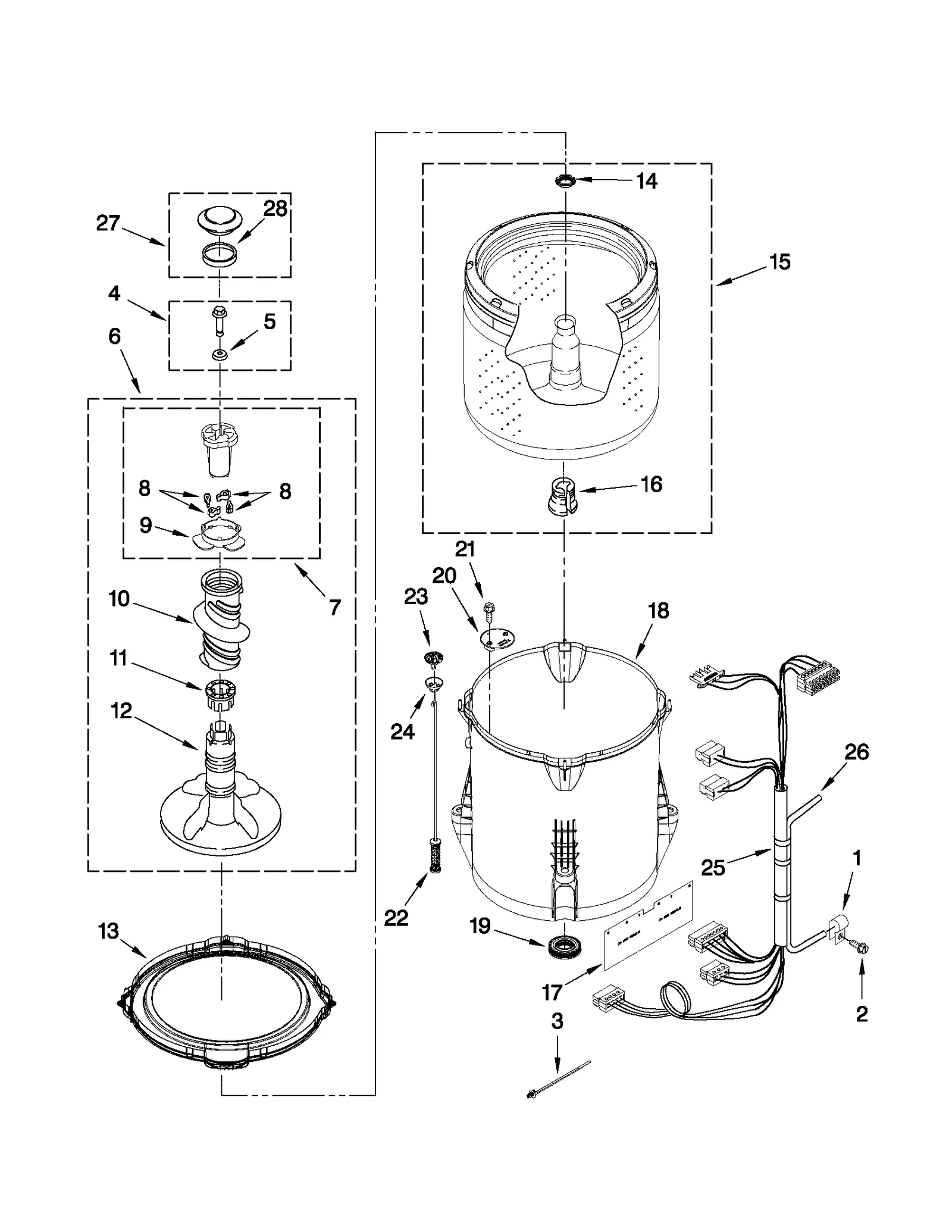 BASKET AND TUB PARTS
