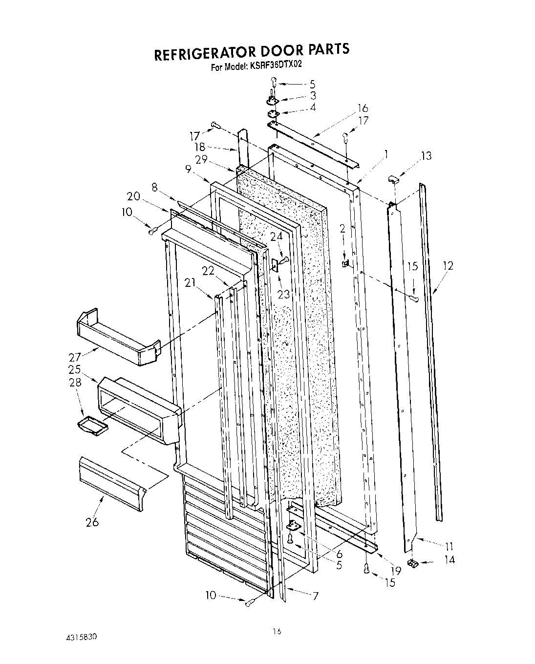 10 - REFRIGERATOR DOOR, LIT/OPTIONAL