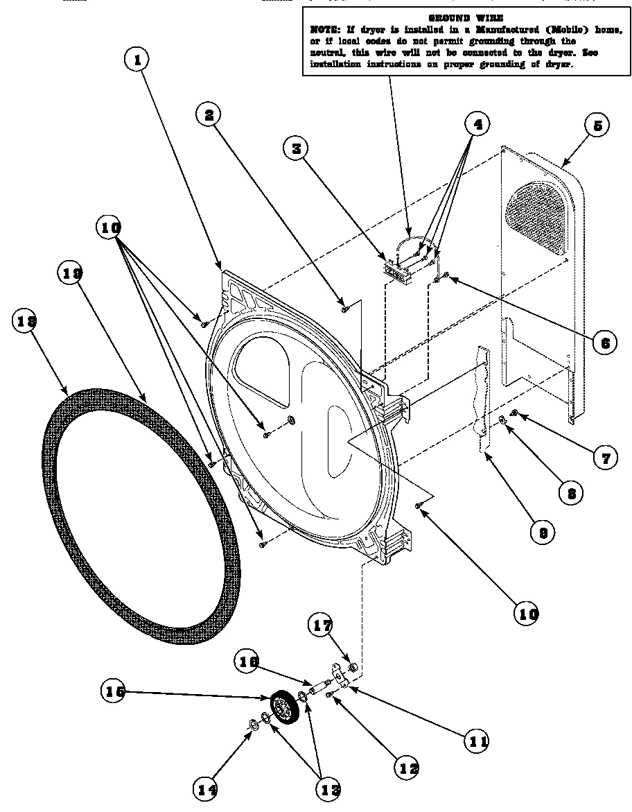 16 - REAR BLKHD/FELT SEAL/CYL ROLLER & TERM