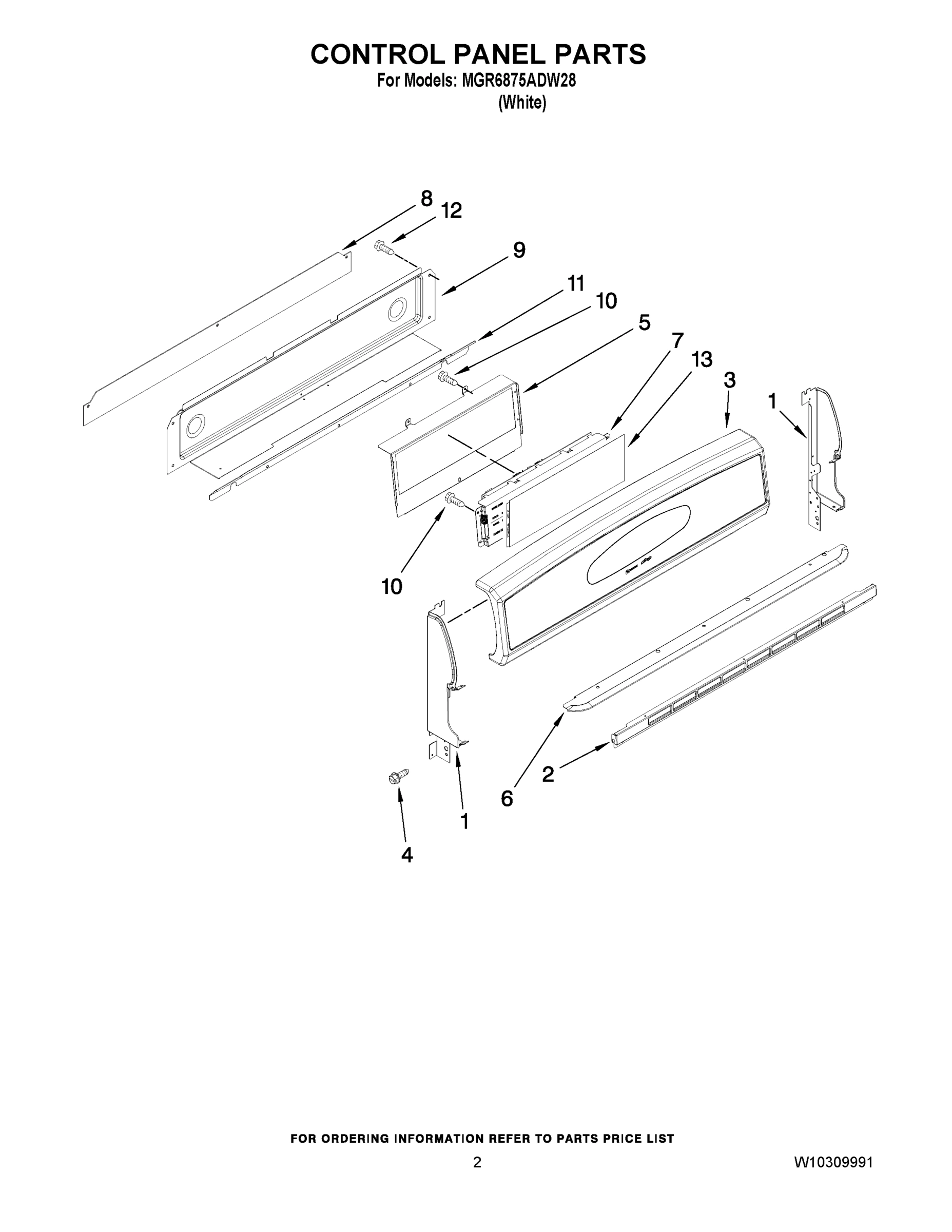 02 - CONTROL PANEL PARTS