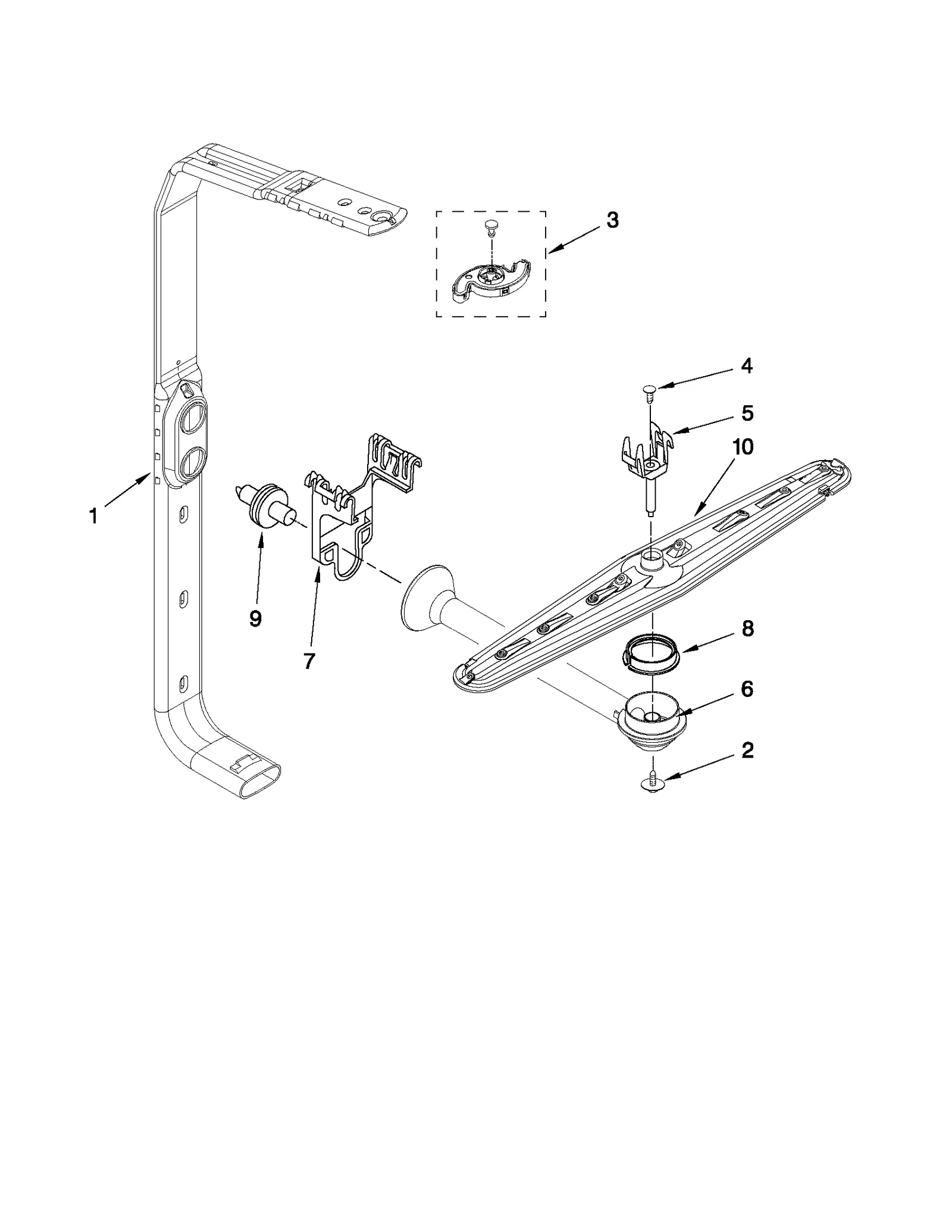 UPPER WASH AND RINSE PARTS