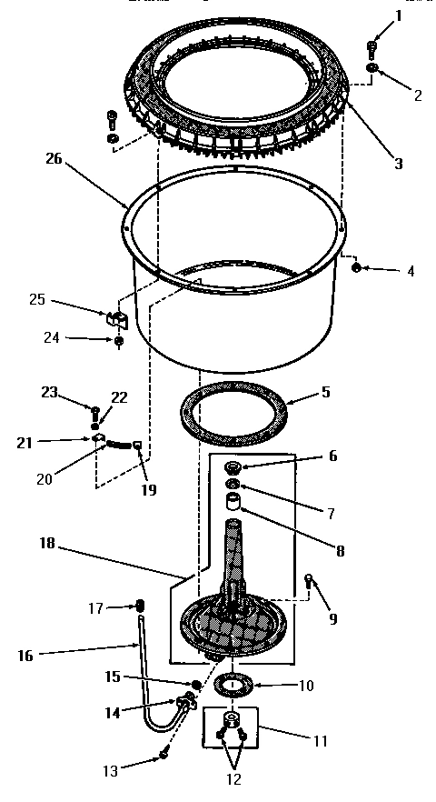 03 - AGITATOR POST AND SPIN TUB