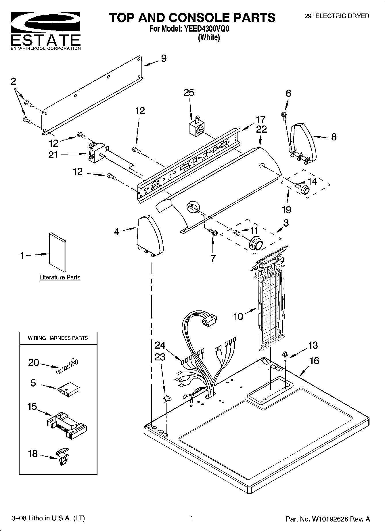 01 - TOP AND CONSOLE PARTS
