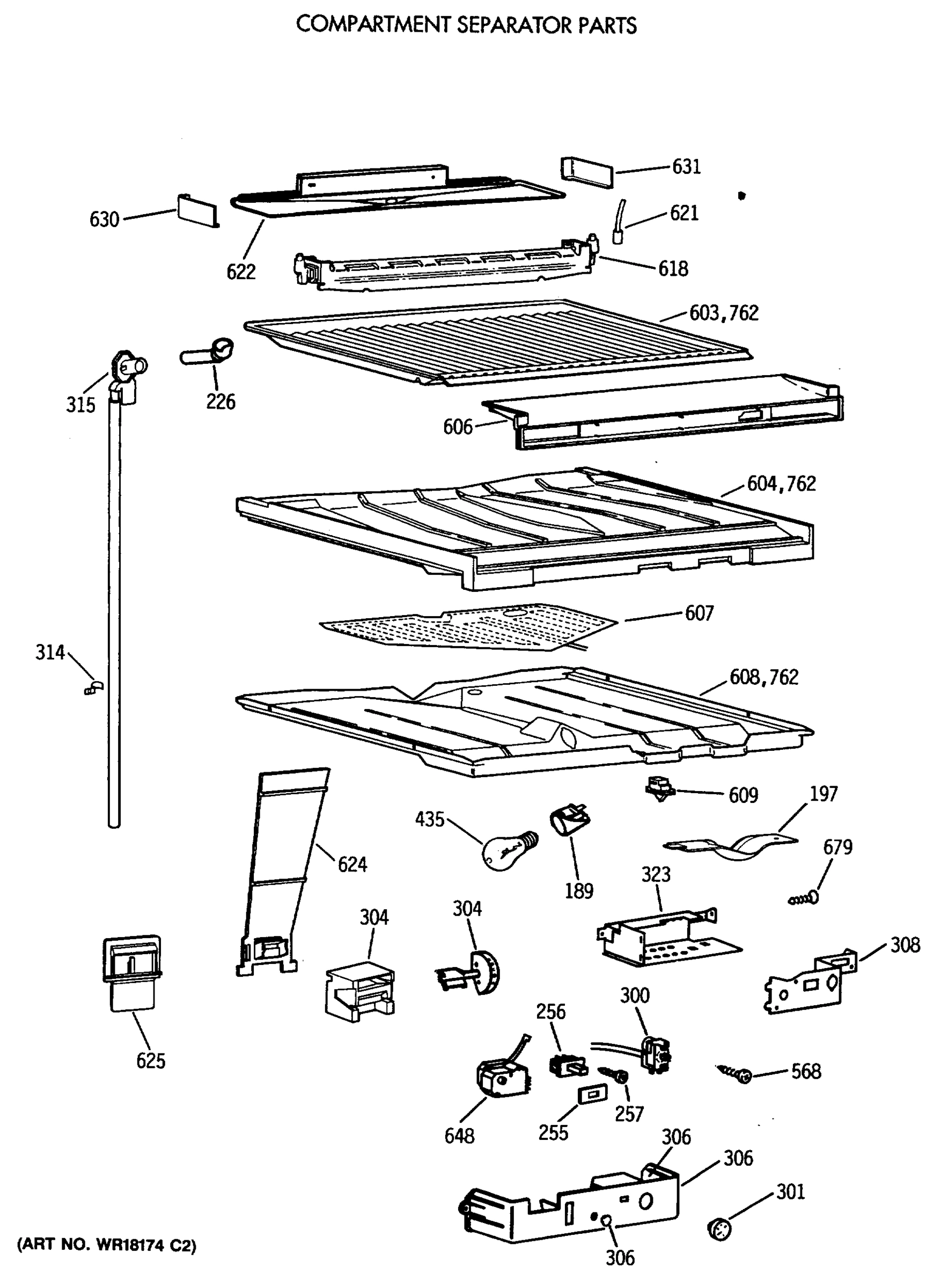 COMPARTMENT SEPARATOR PARTS