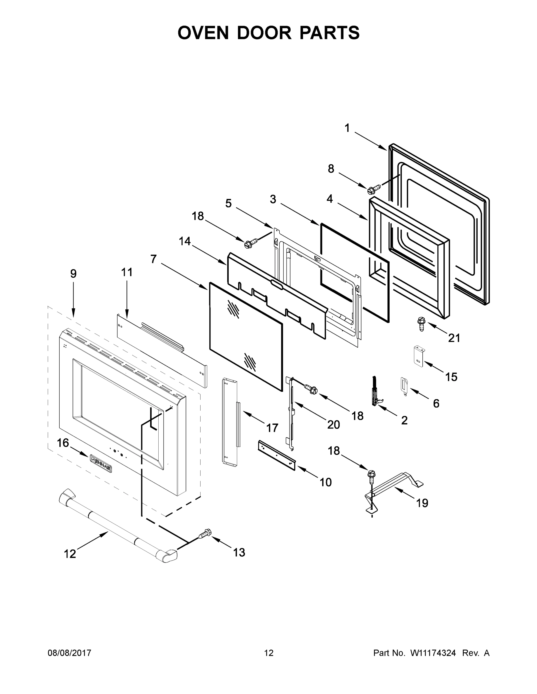 07 - OVEN DOOR PARTS
