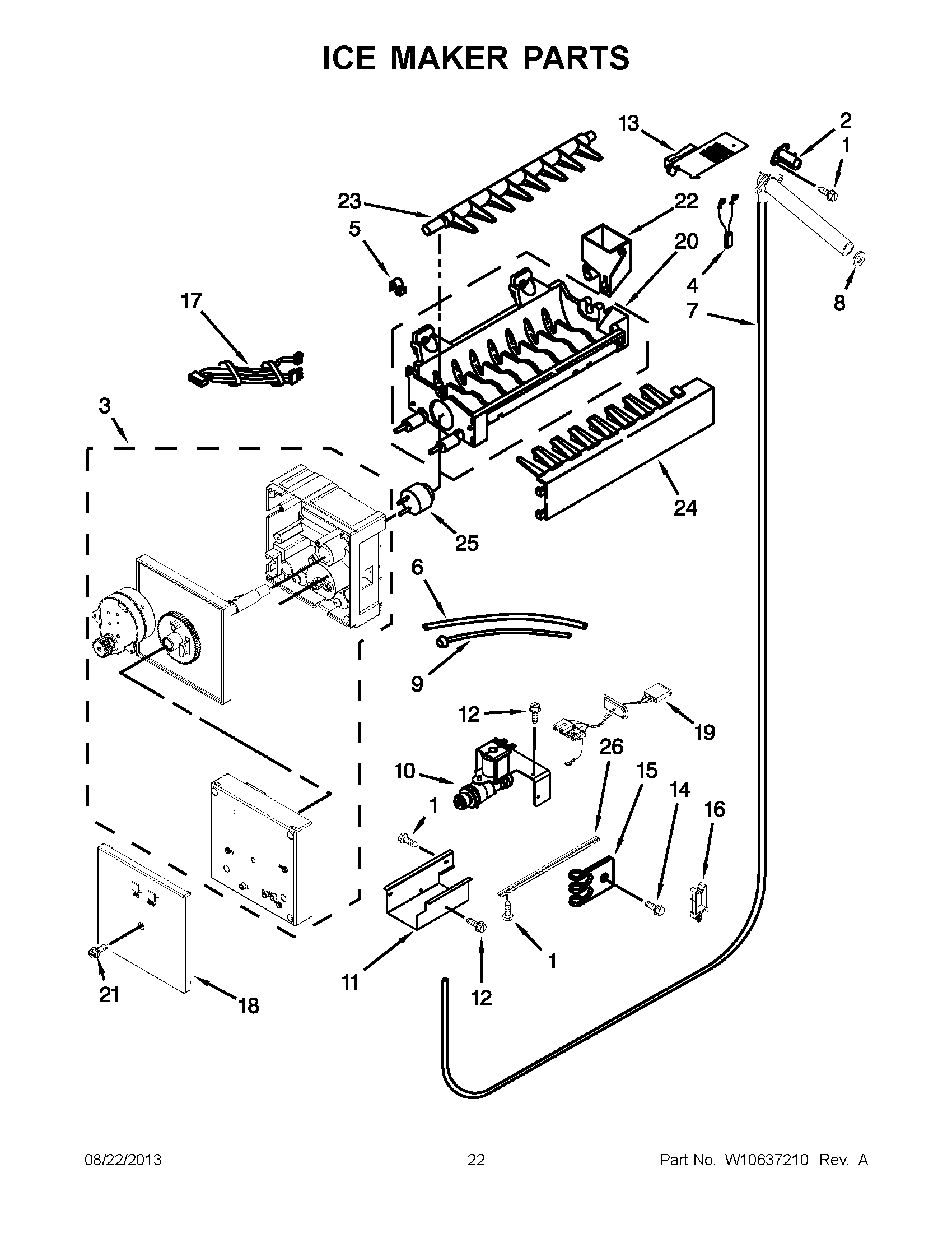 12 - ICE MAKER PARTS