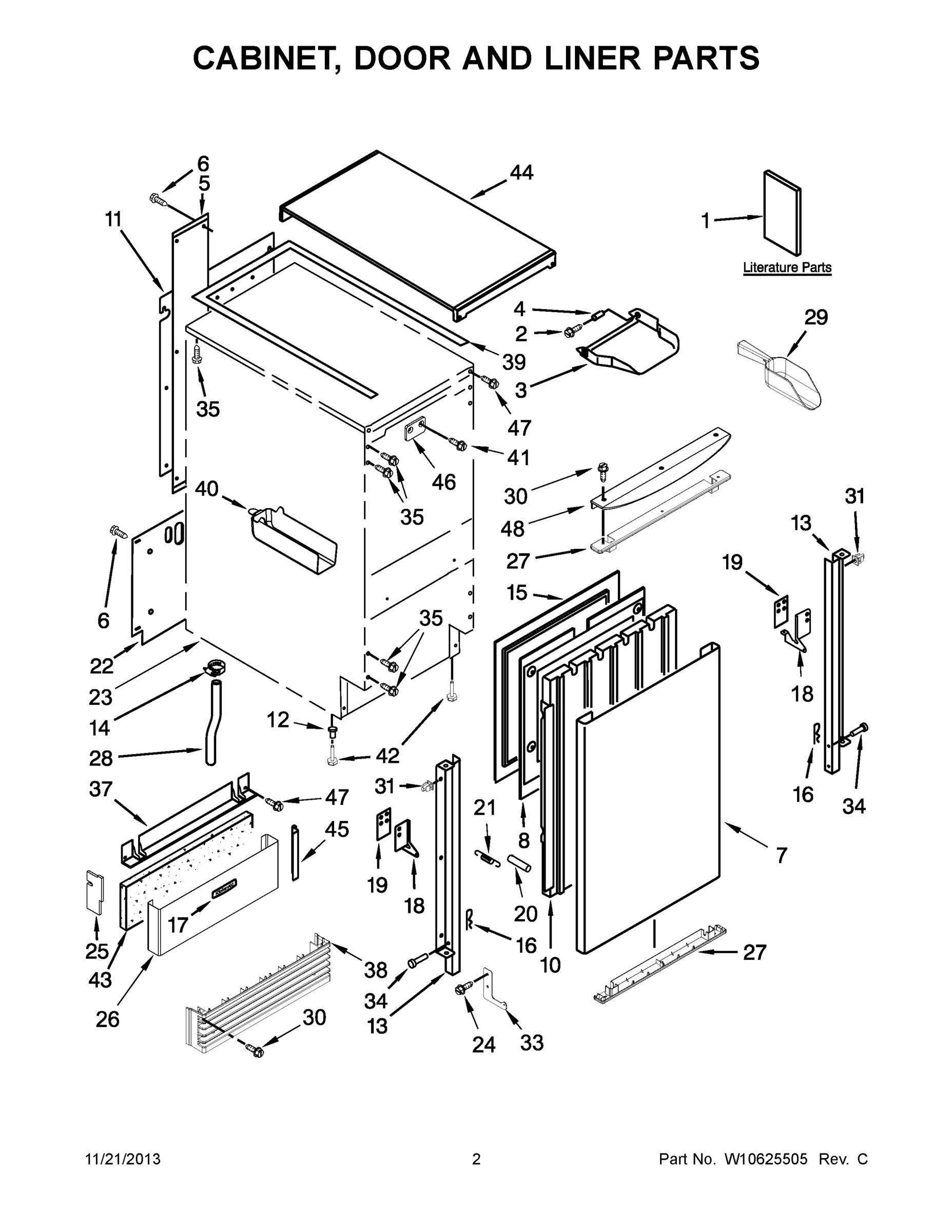 02 - CABINET, DOOR AND LINER PARTS