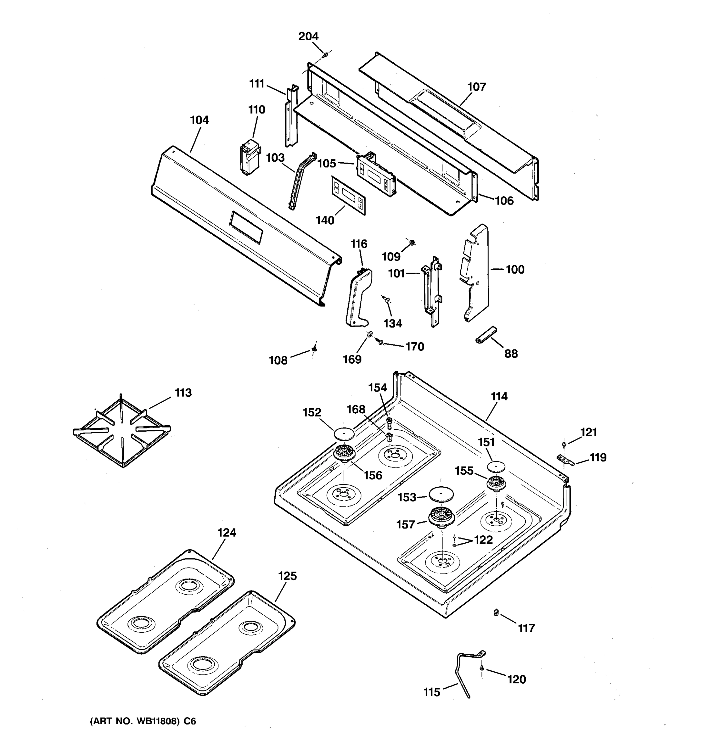 CONTROL PANEL & COOKTOP