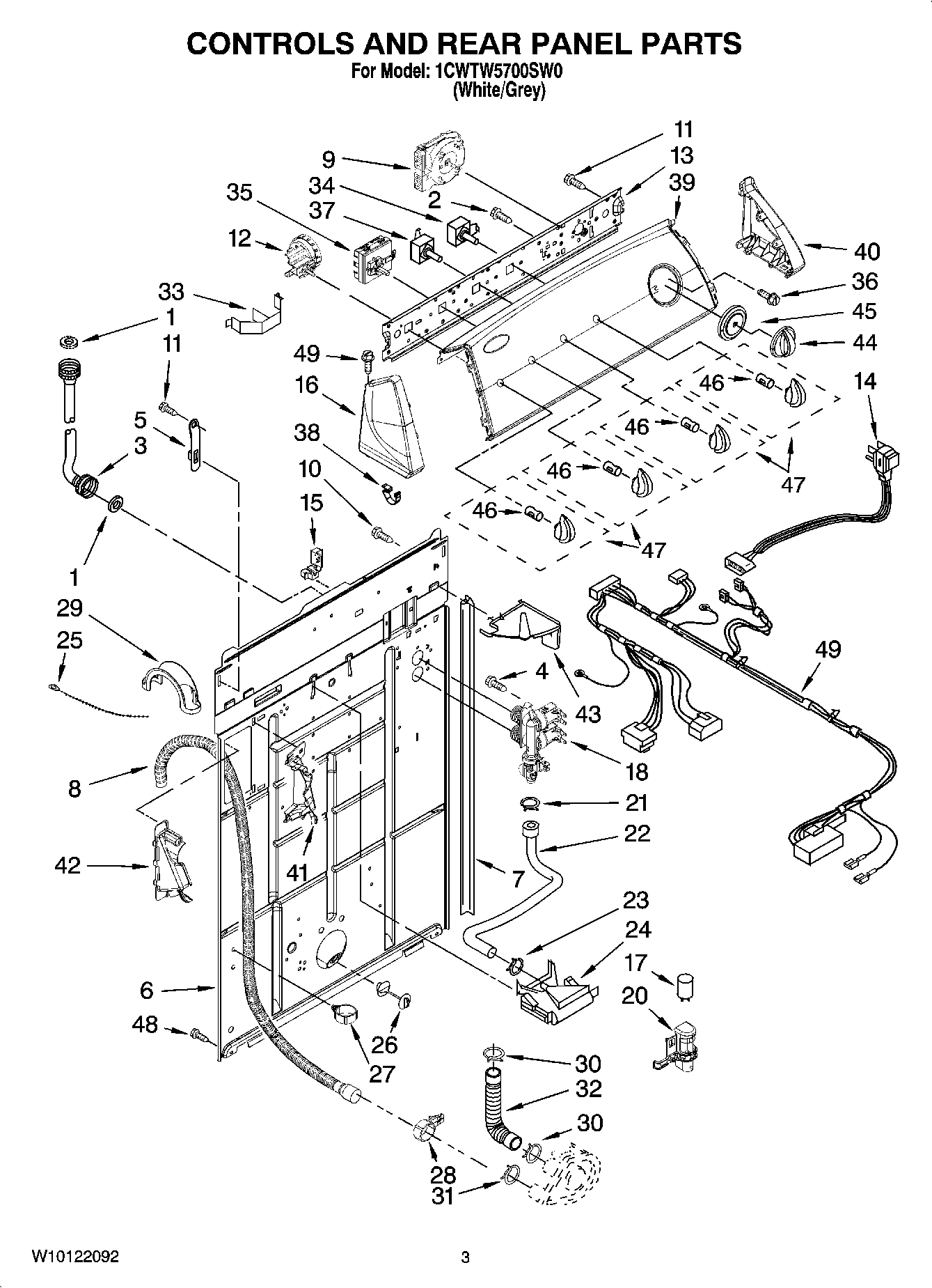 02 - CONTROLS AND REAR PANEL PARTS
