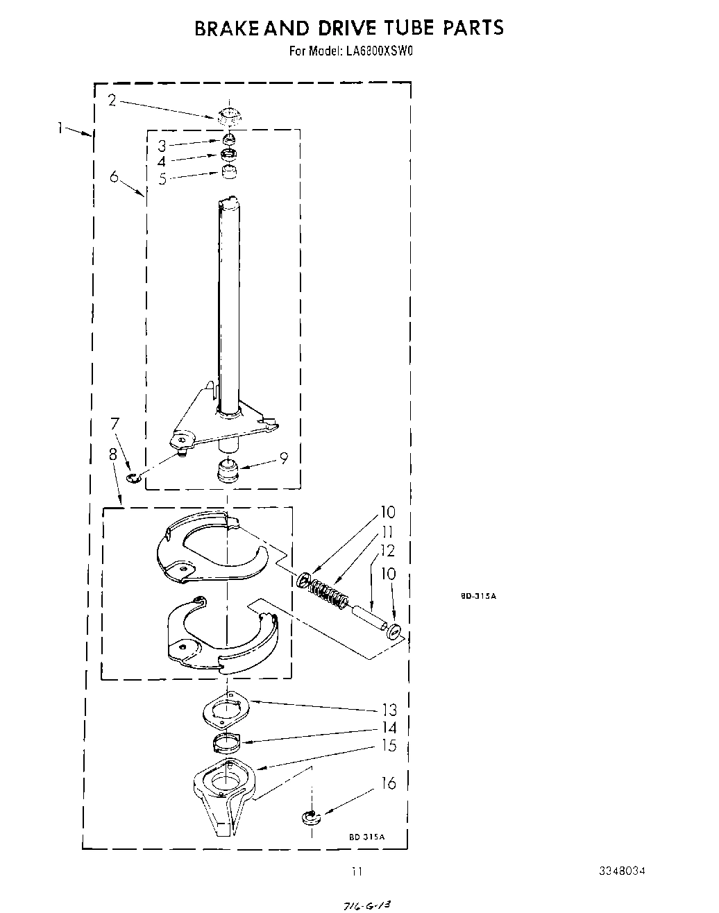 10 - BRAKE AND DRIVE TUBE