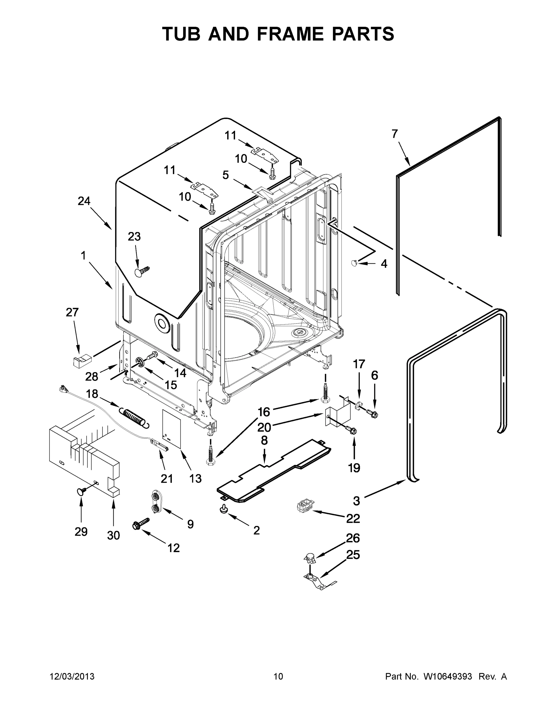 06 - TUB AND FRAME PARTS