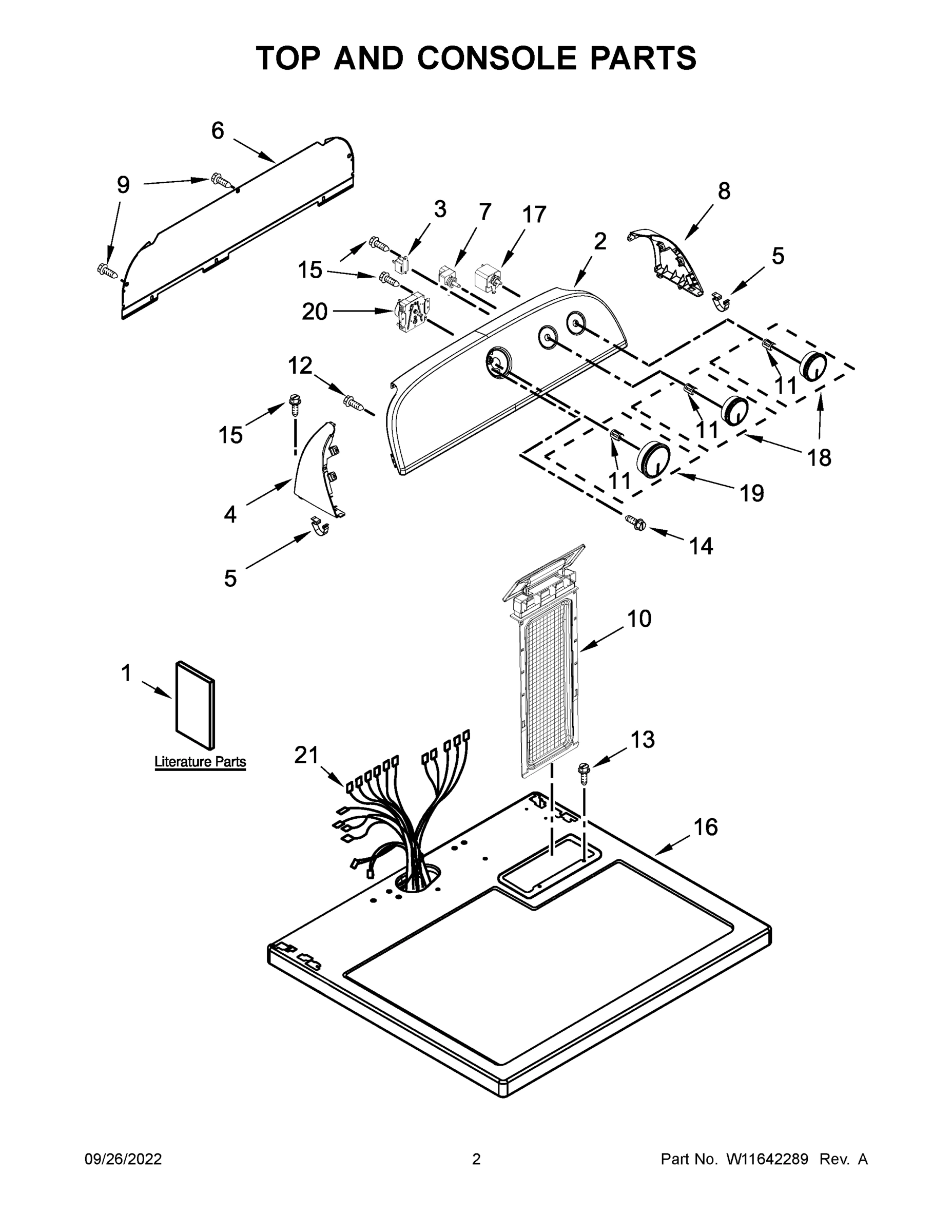 02 - TOP AND CONSOLE PARTS