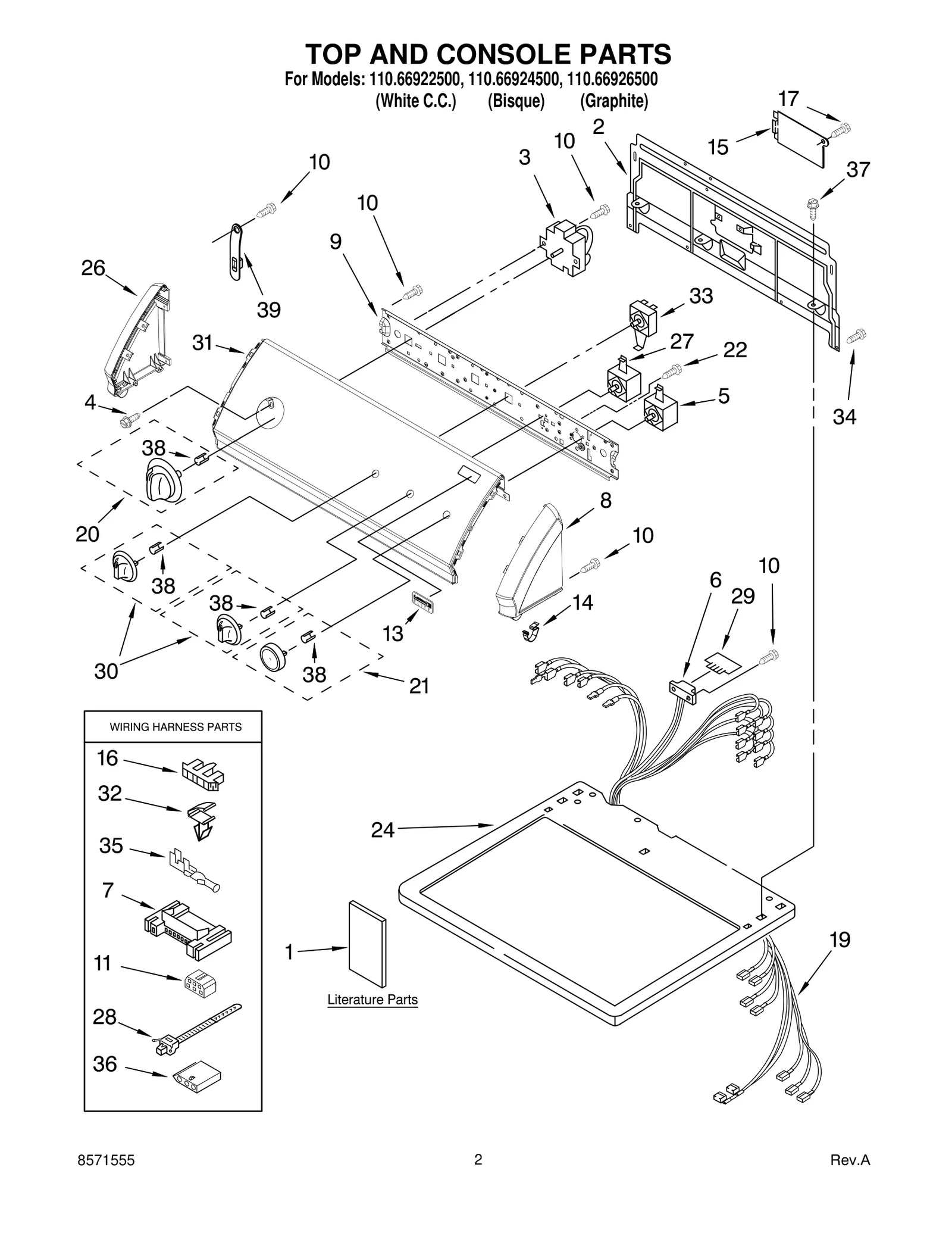 TOP AND CONSOLE PARTS