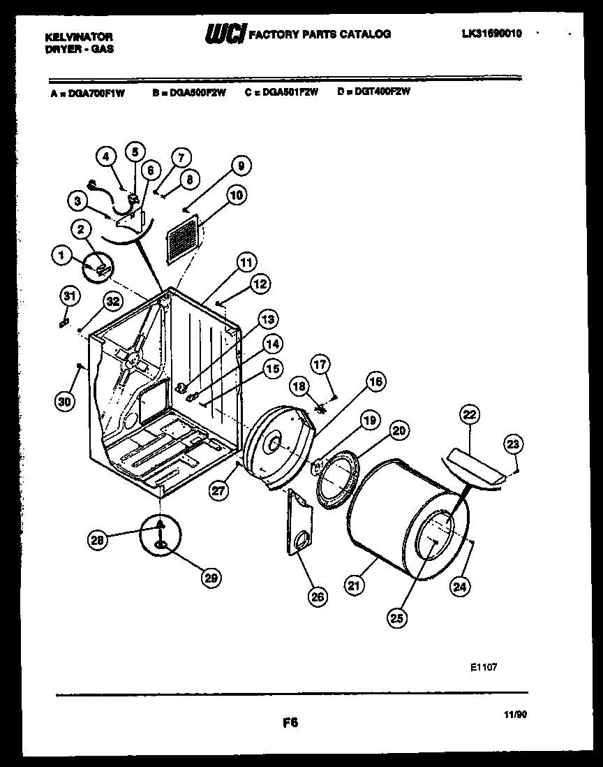 02 - TUB AND COMPONENT PARTS