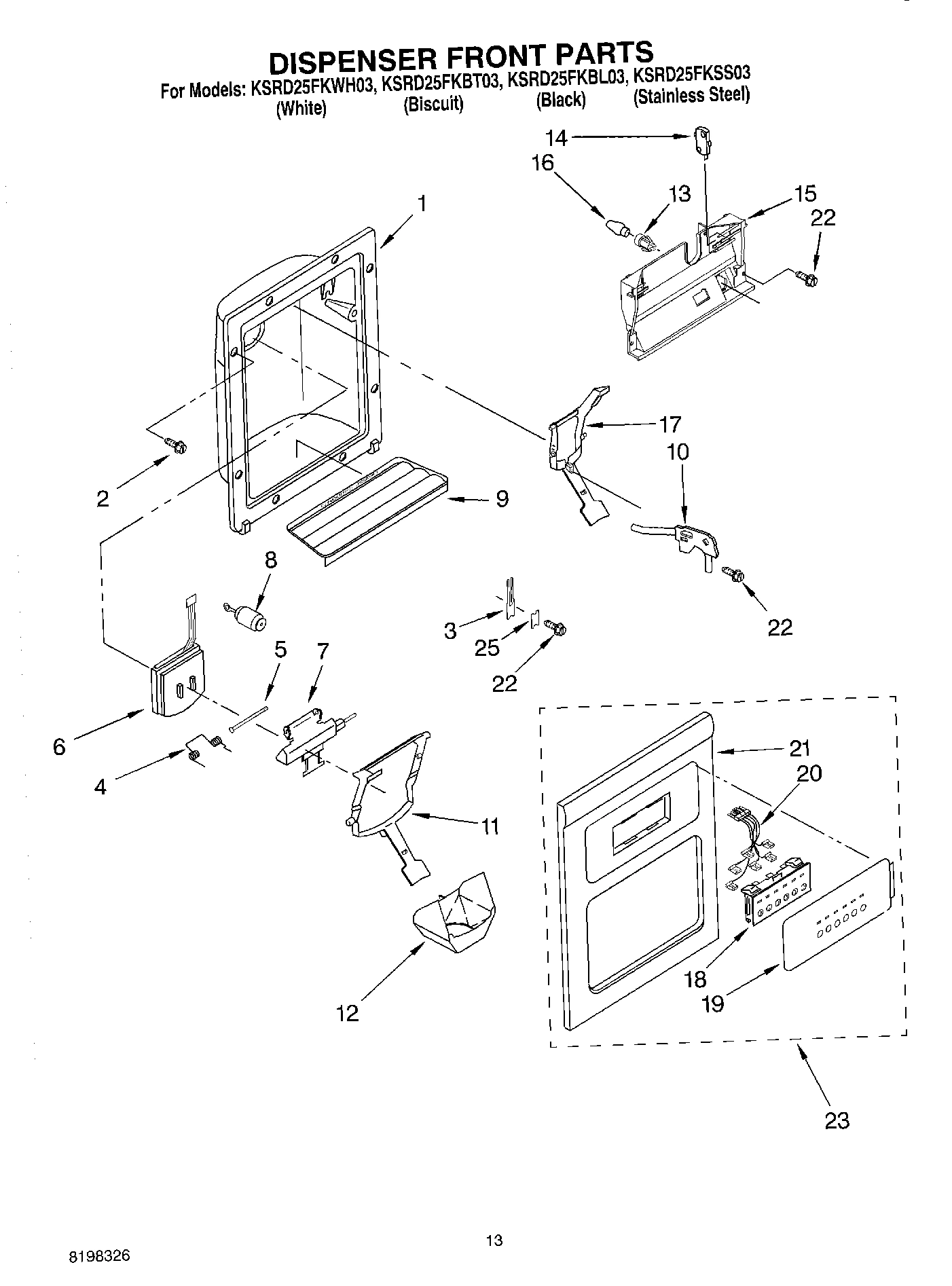08 - DISPENSER FRONT PARTS