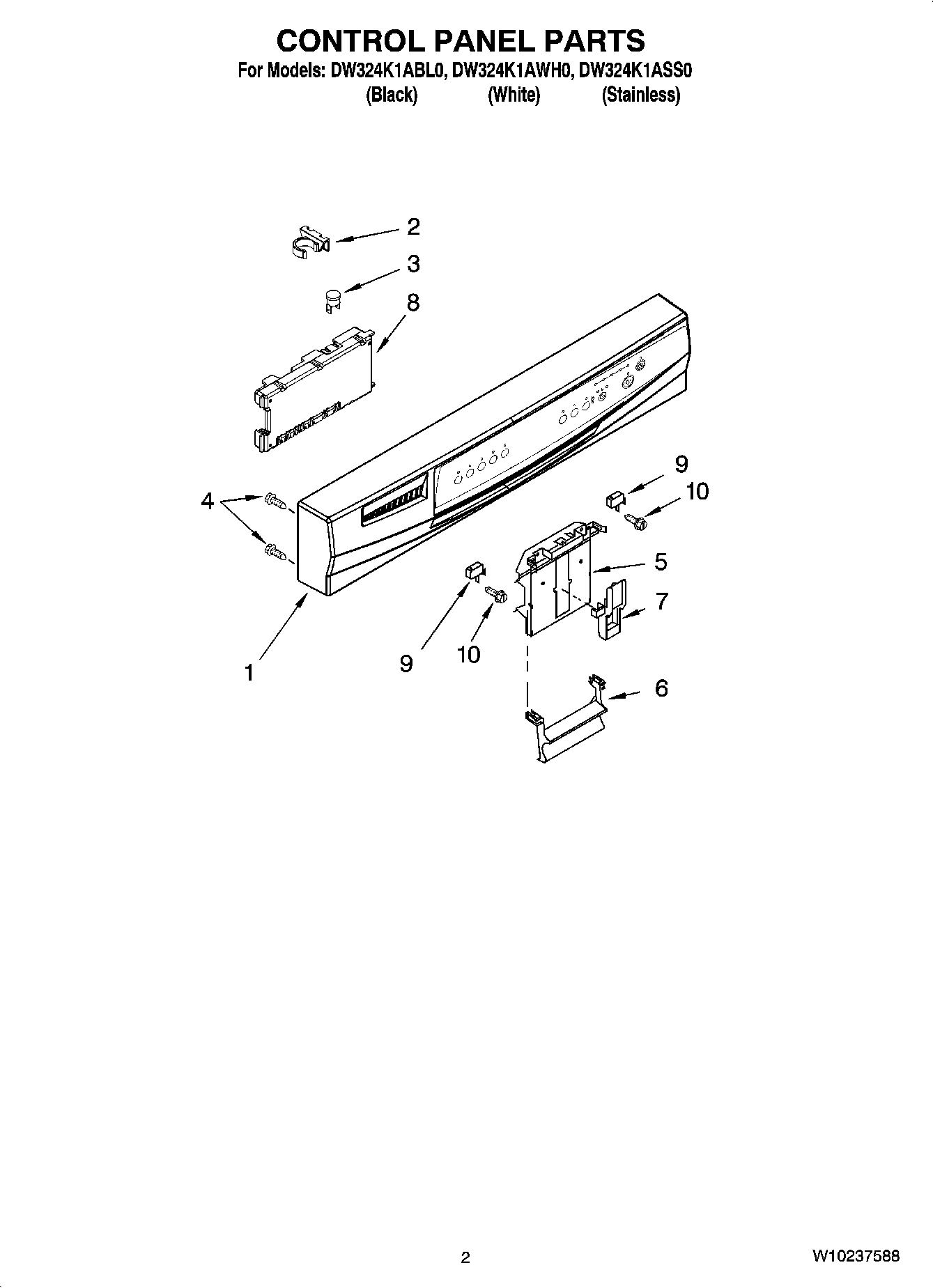 02 - CONTROL PANEL PARTS