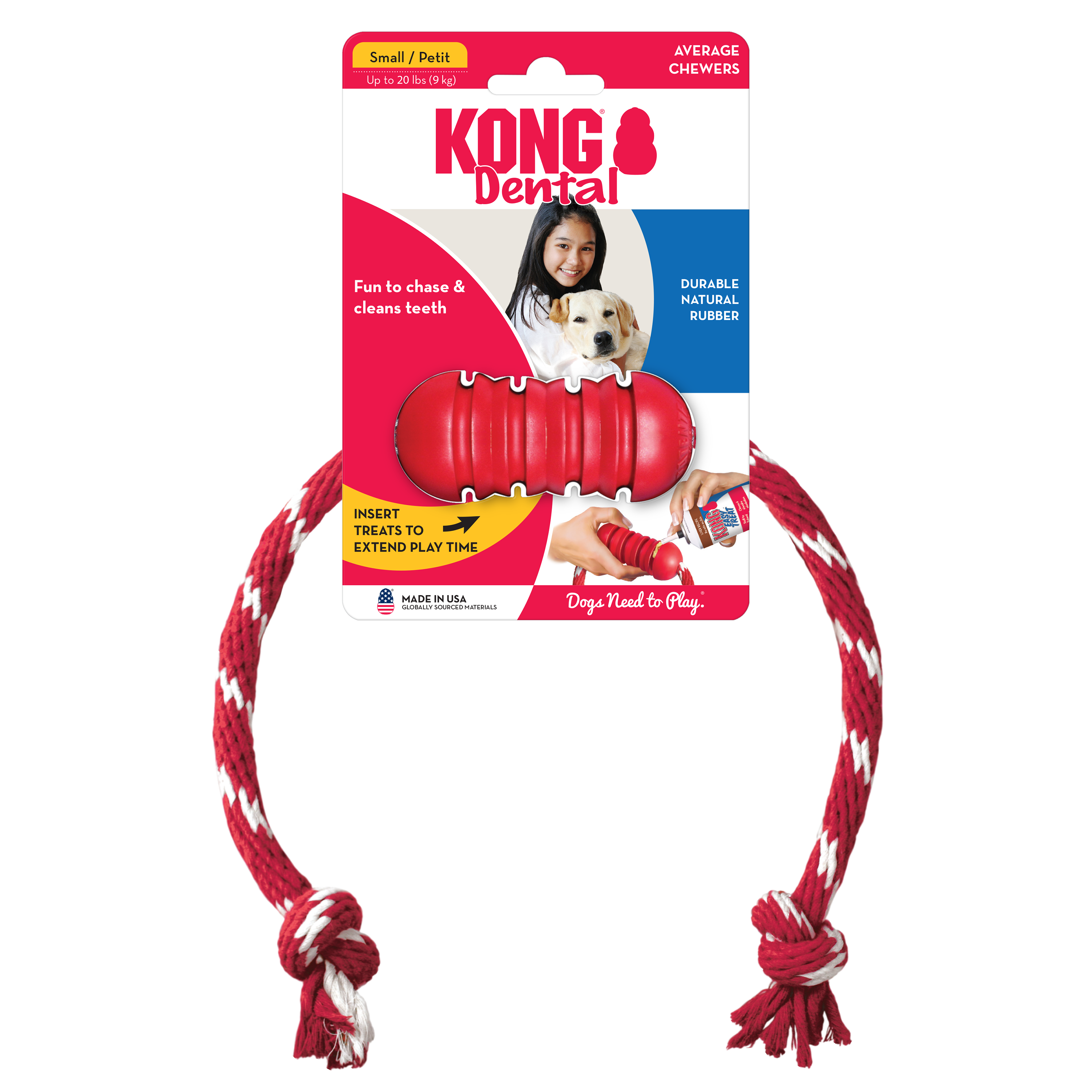 KONG Dental w/Rope onpack Produktbild