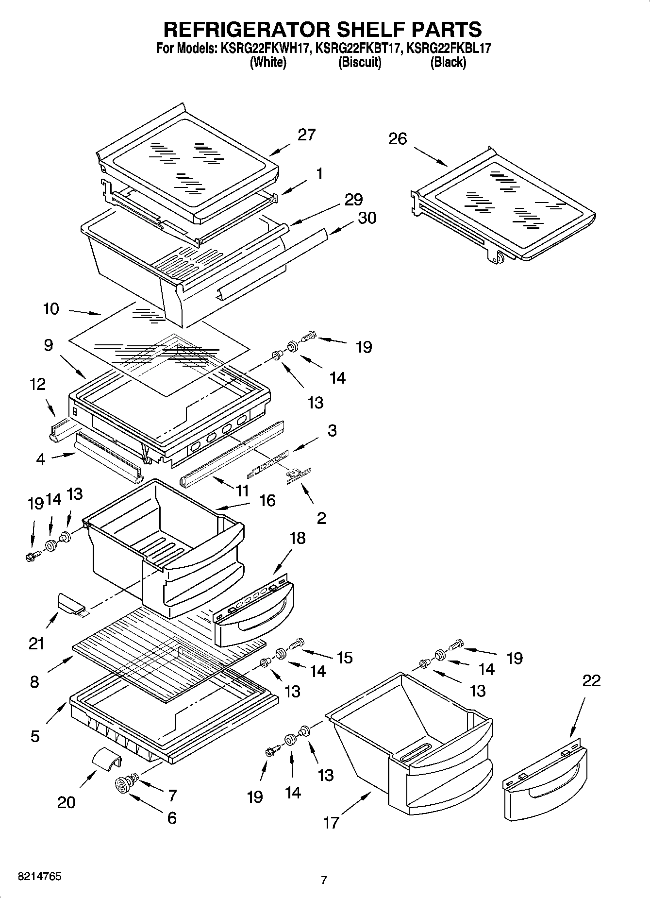 05 - REFRIGERATOR SHELF PARTS