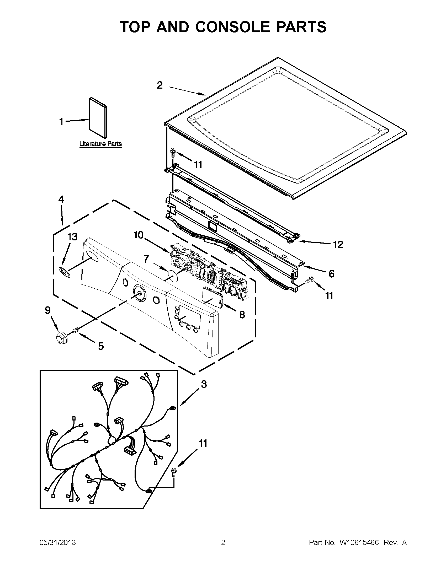01 - TOP AND CONSOLE PARTS