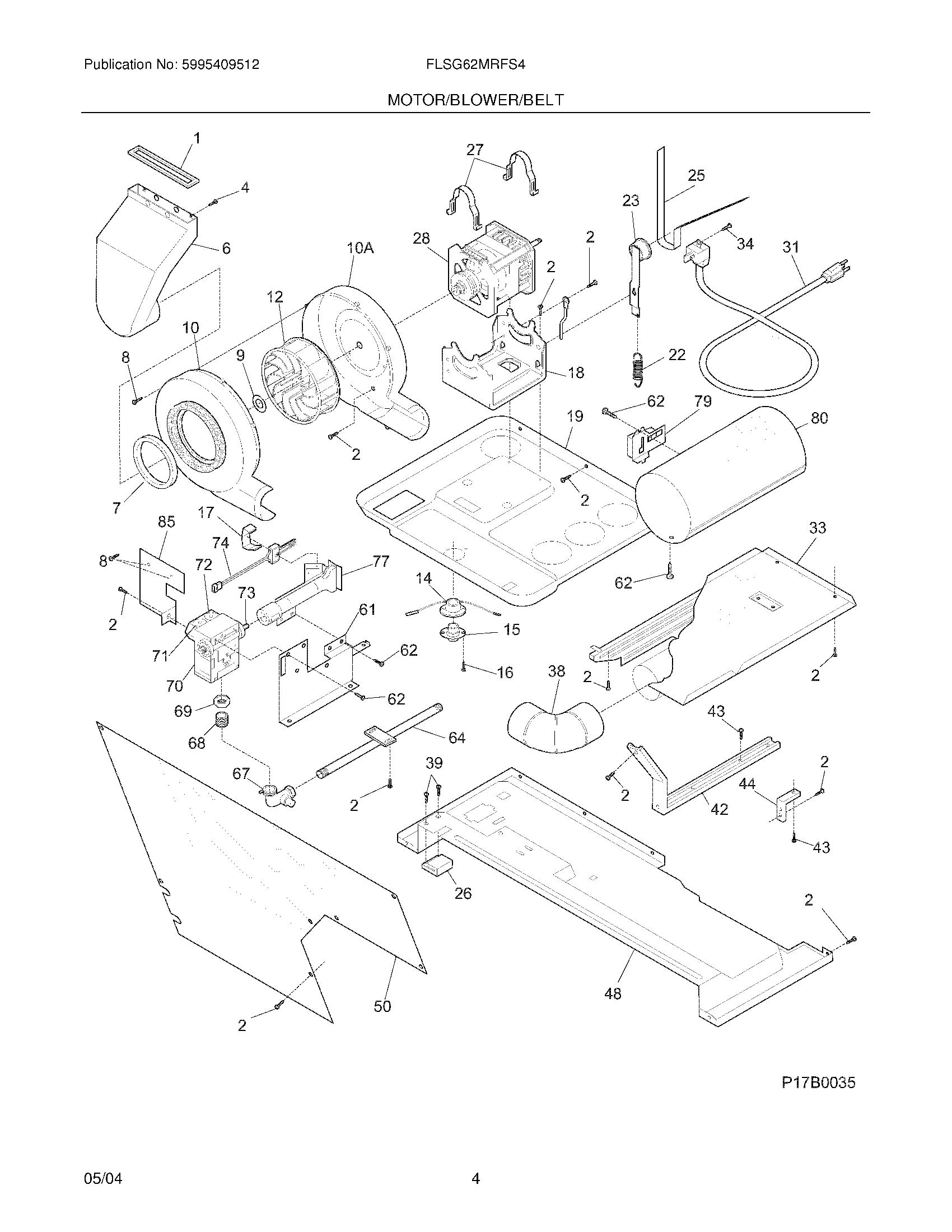 05 - MOTOR/BLOWER/BELT
