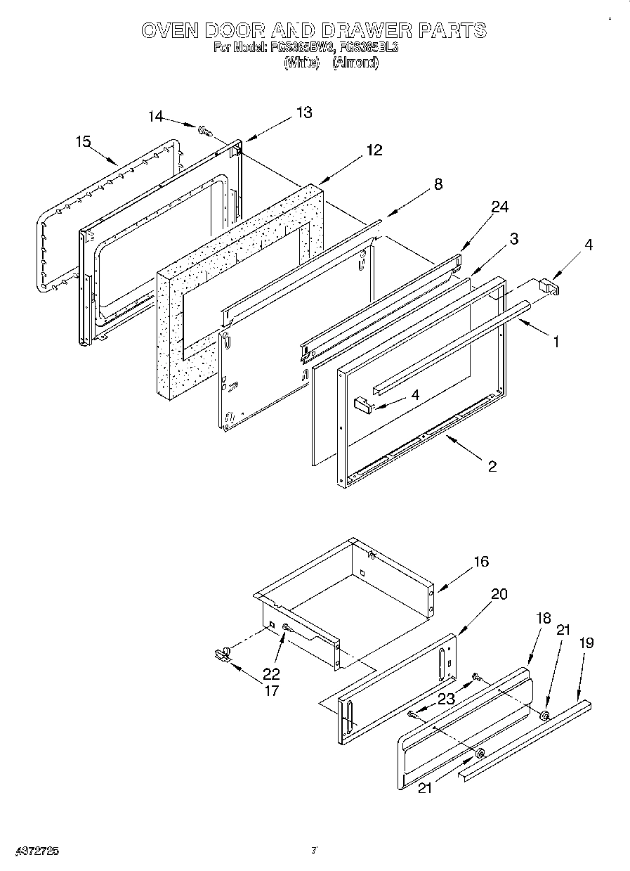 06 - OVEN DOOR AND DRAWER