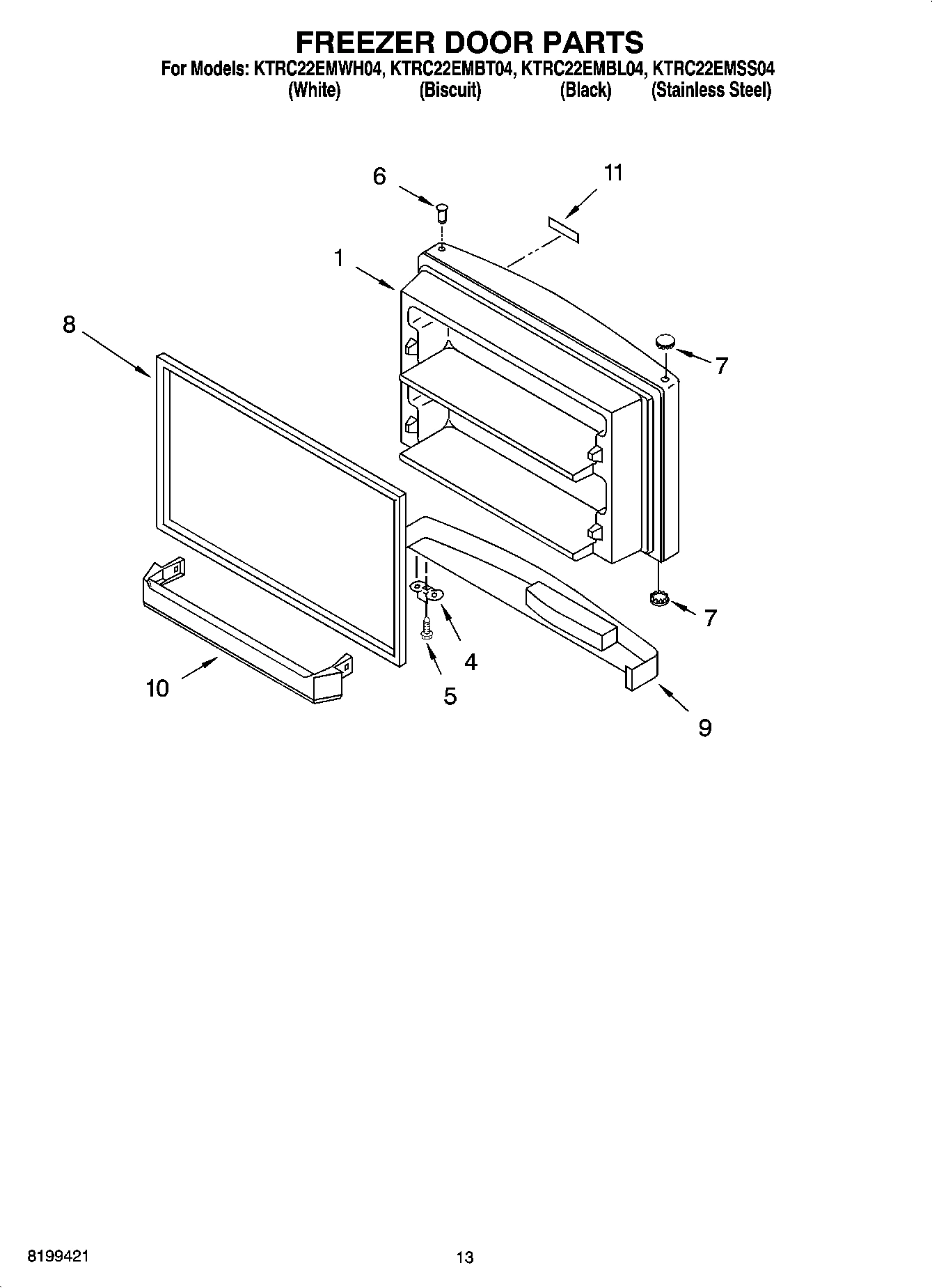 07 - FREEZER DOOR PARTS