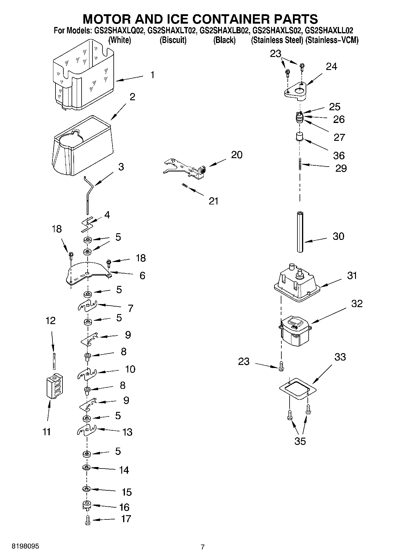 05 - MOTOR AND ICE CONTAINER