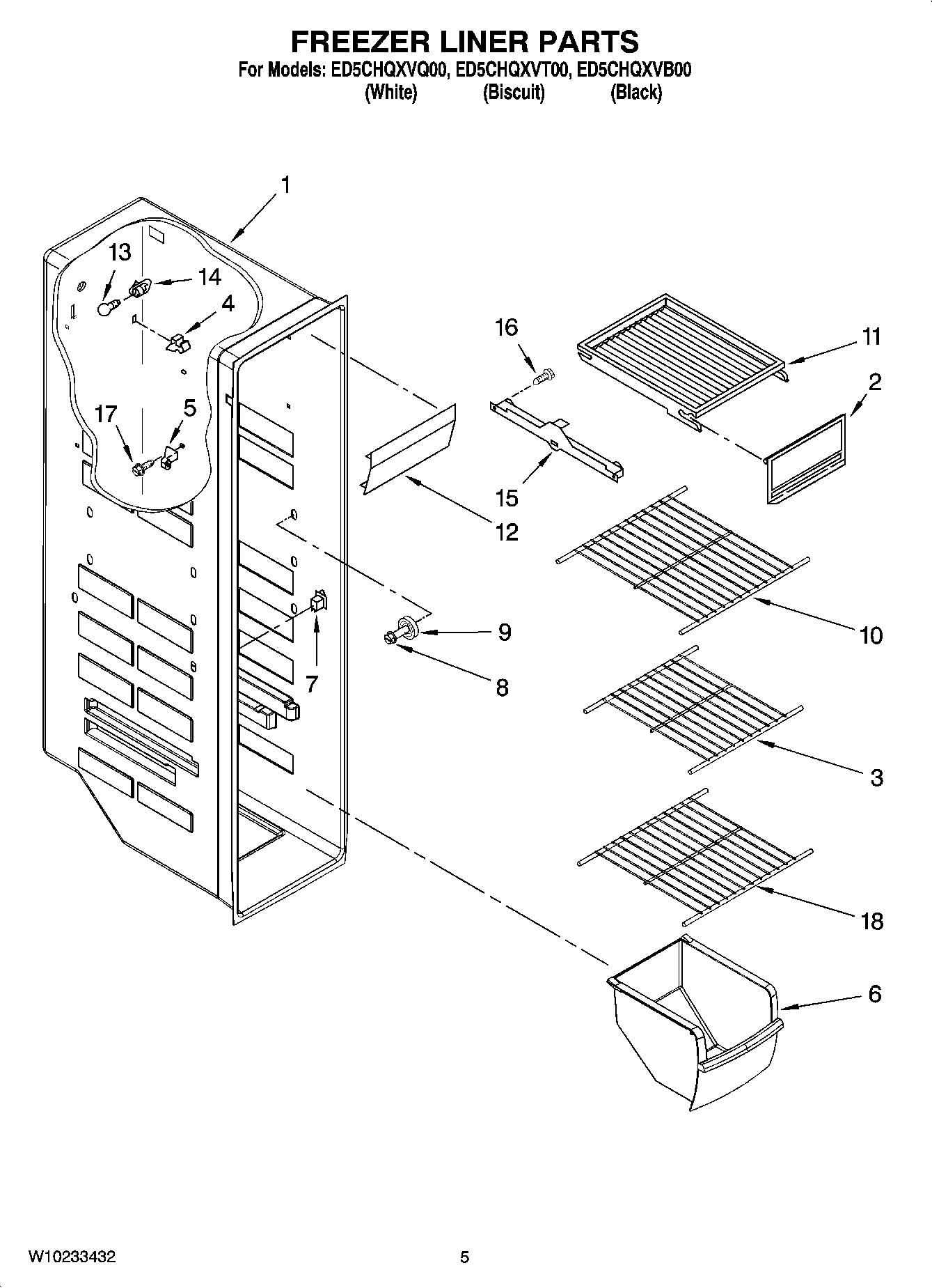 04 - FREEZER LINER PARTS
