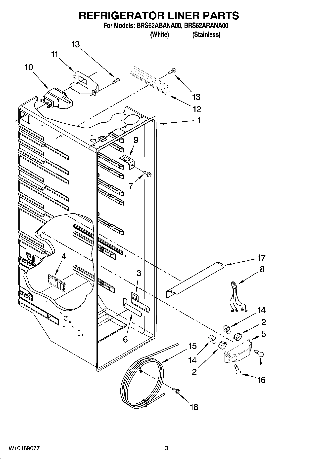 02 - REFRIGERATOR LINER PARTS
