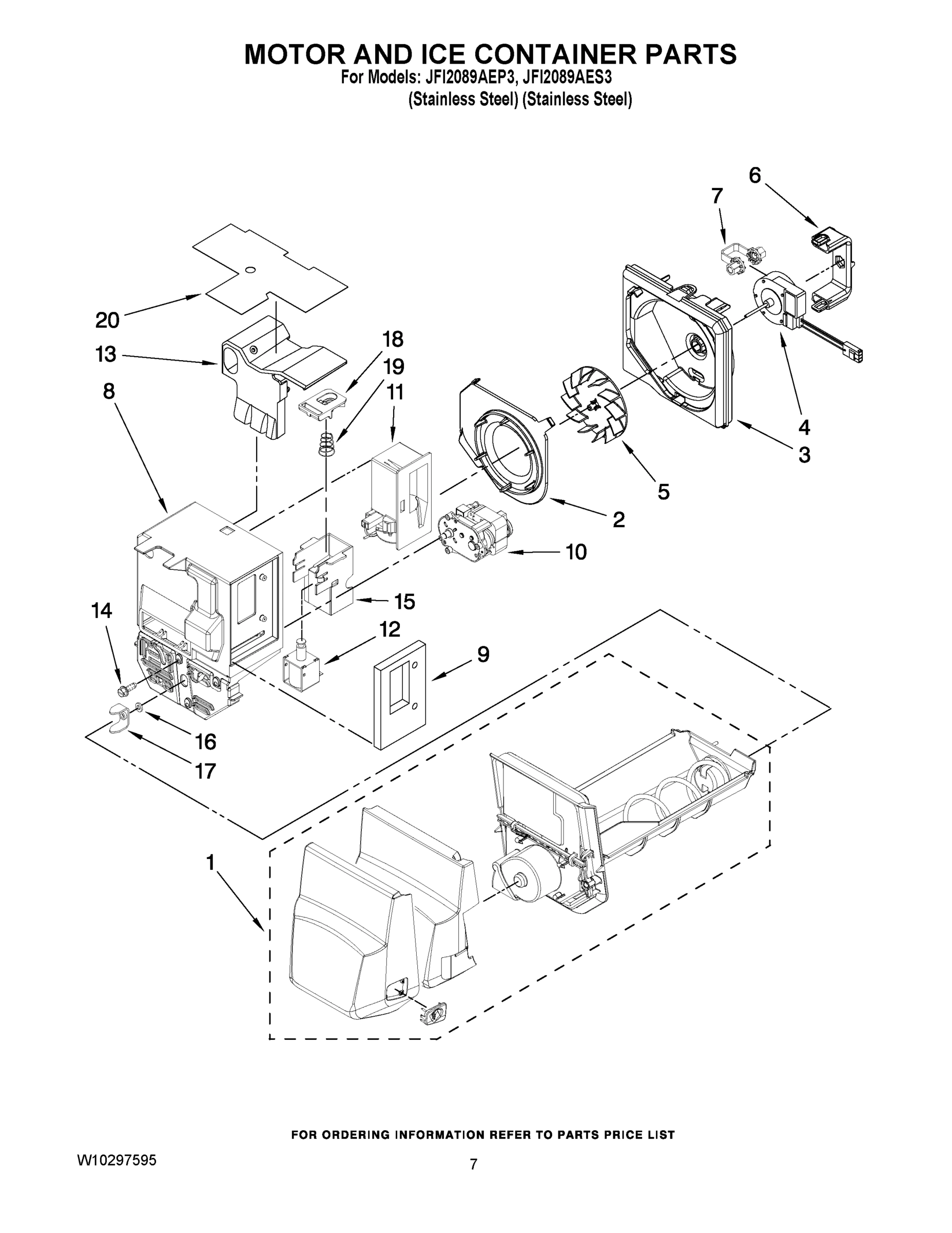 04 - MOTOR AND ICE CONTAINER PARTS