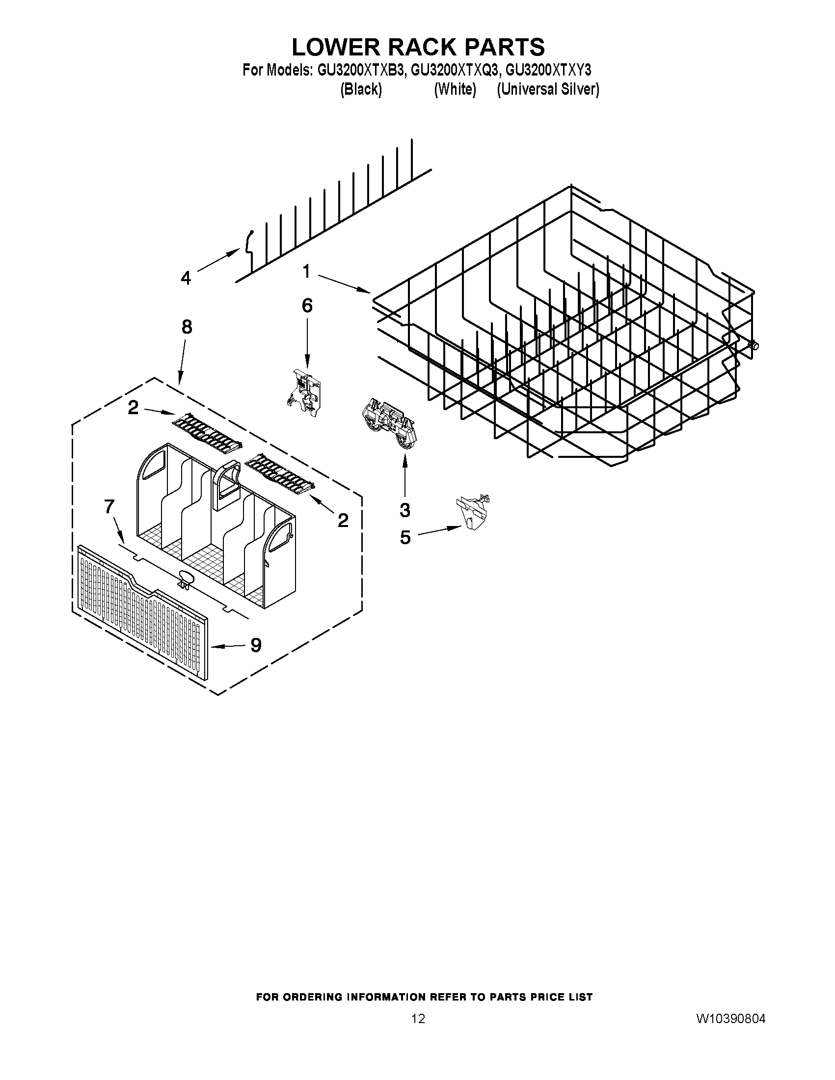 10 - LOWER RACK PARTS