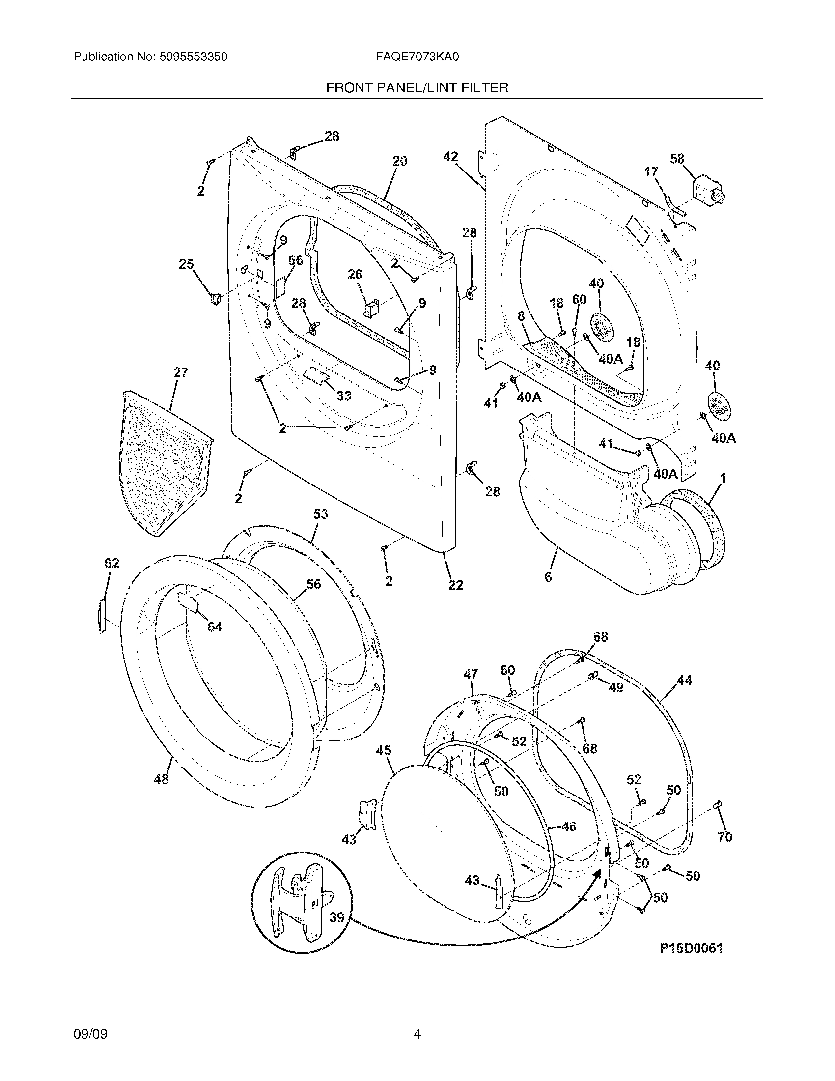 05 - FRONT PANEL/LINT FILTER