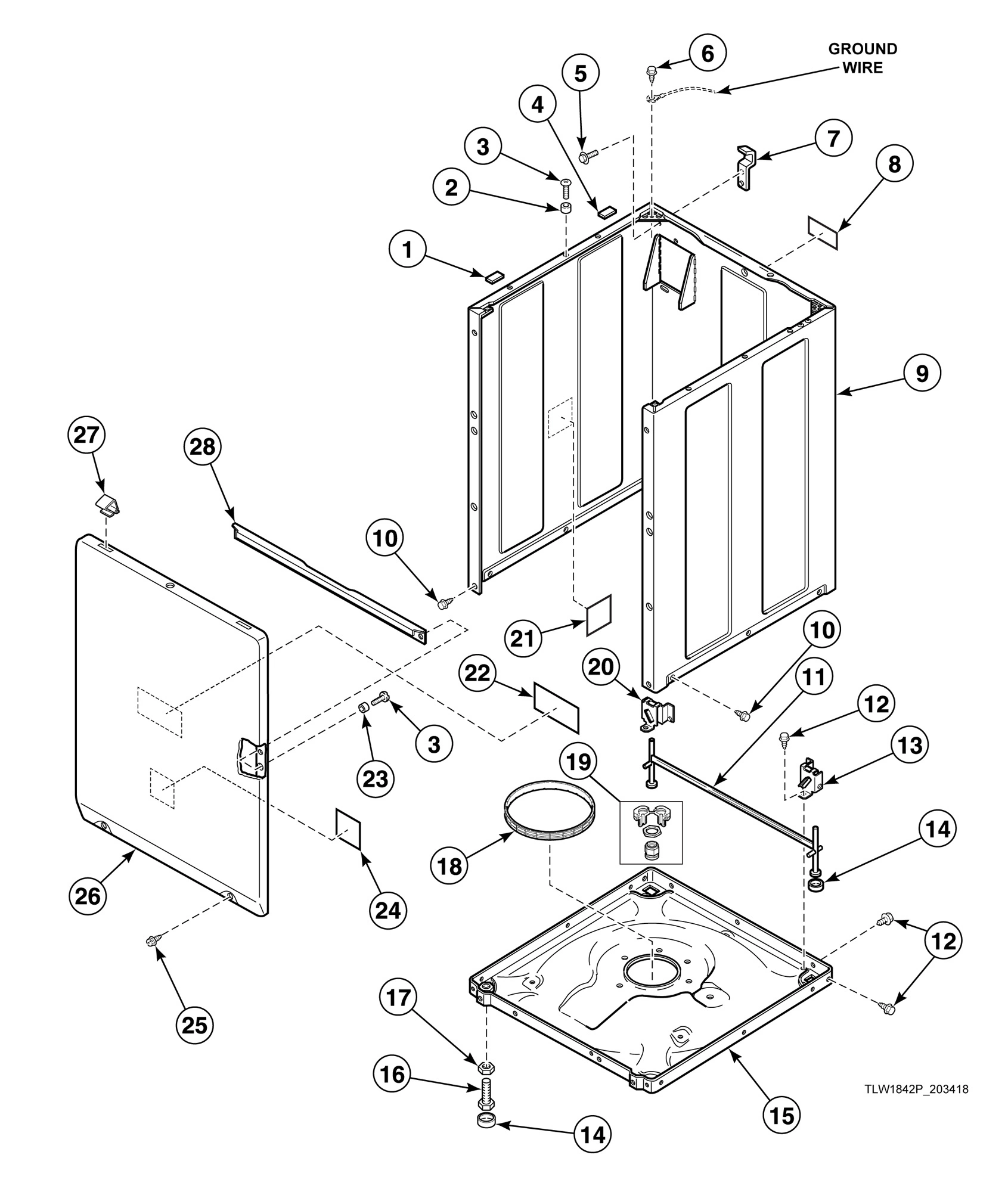 Front Panel, Base Assembly and Cabinet Kit