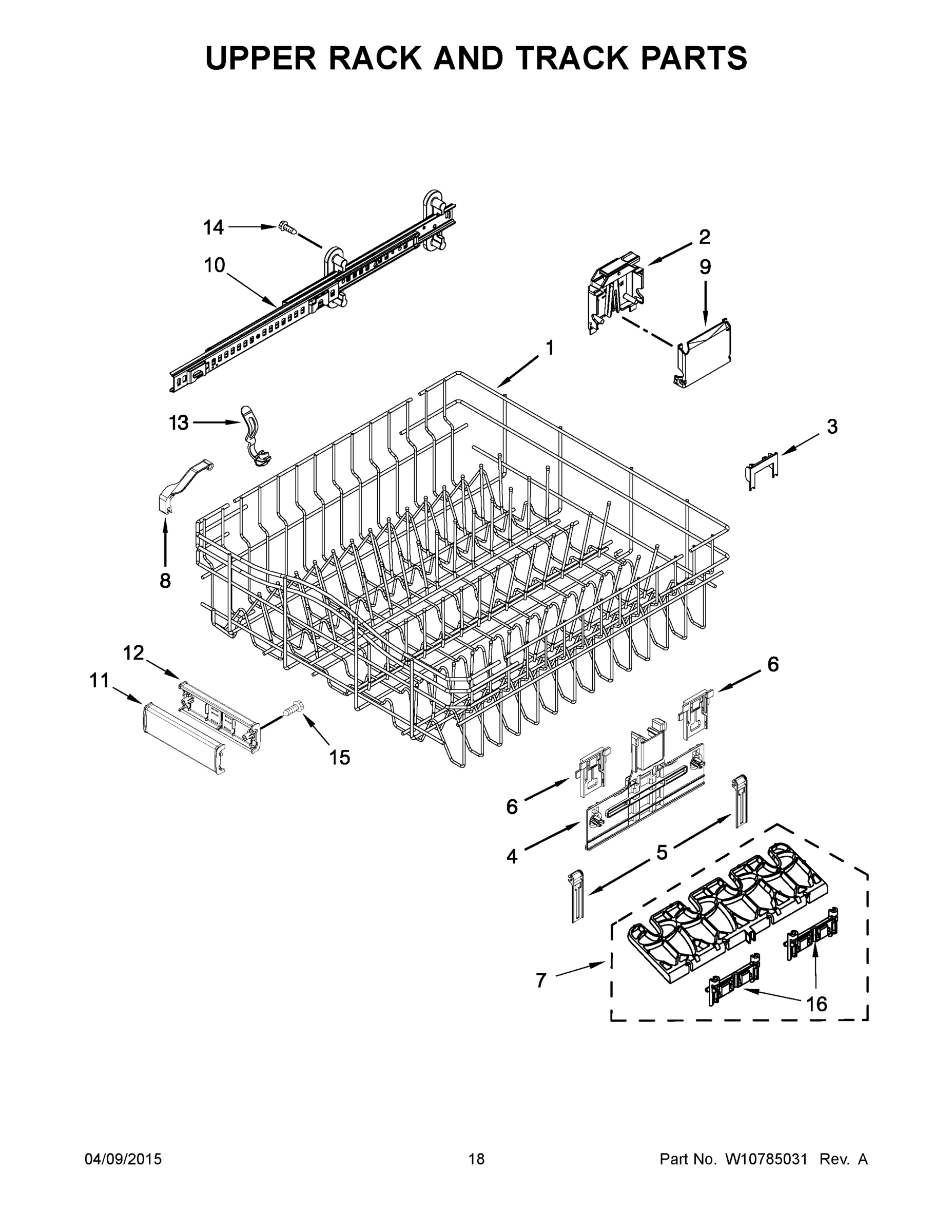 10 - UPPER RACK AND TRACK PARTS