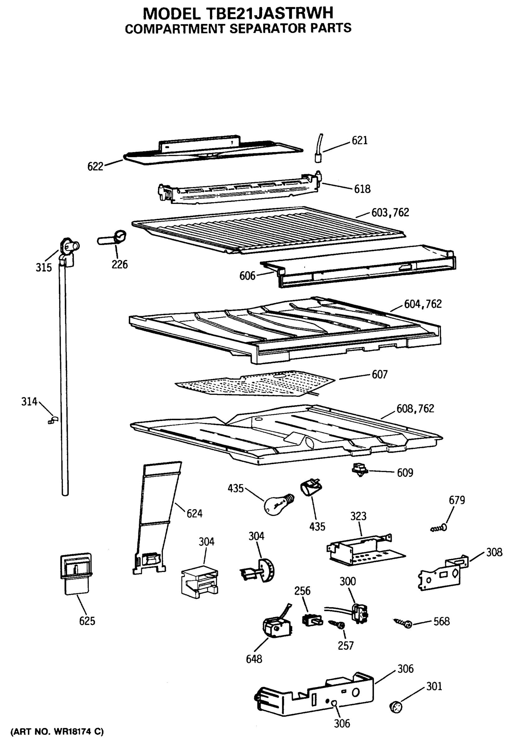 COMPARTMENT SEPARATOR PARTS