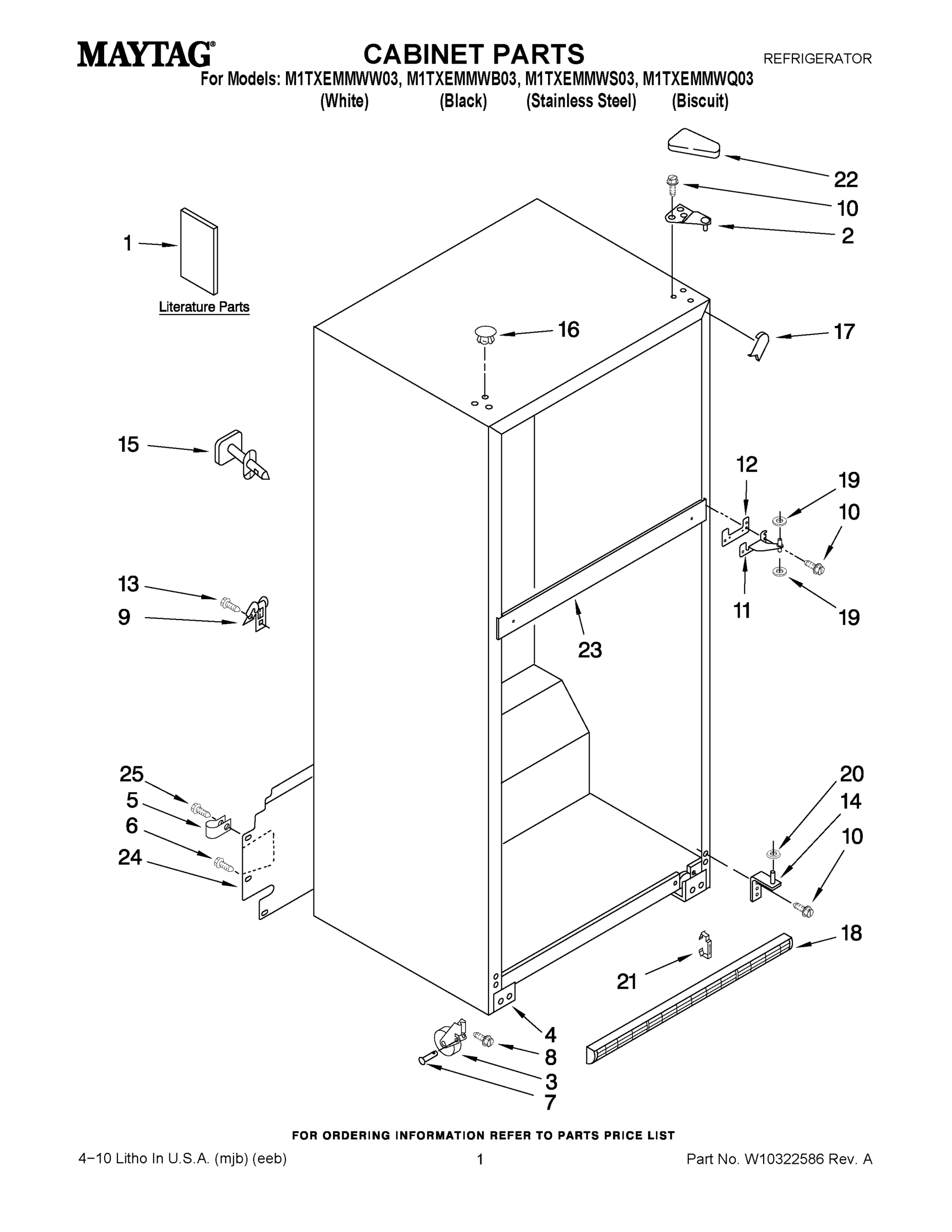 01 - CABINET PARTS