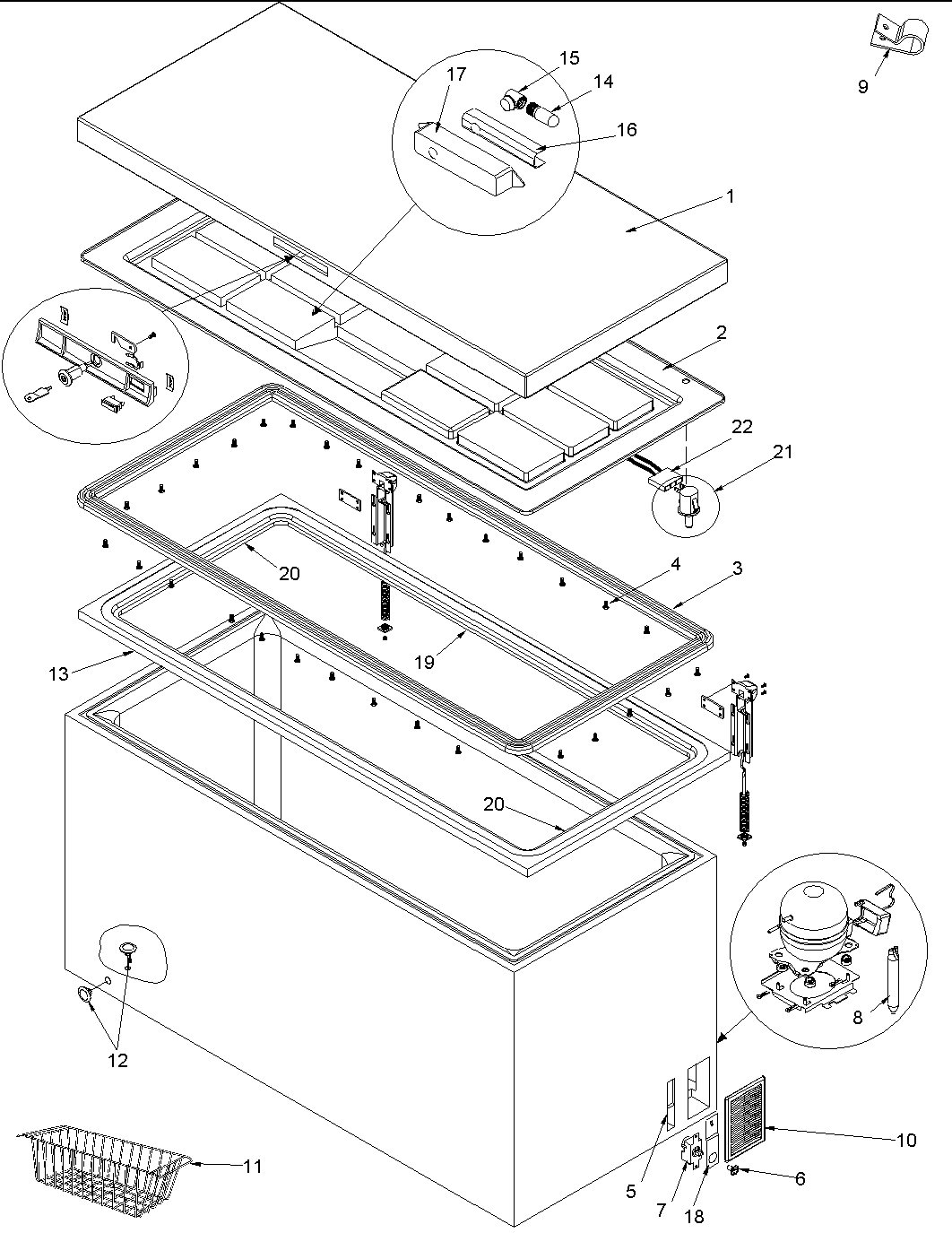 02 - Door Gasket, Liner & Hardware
