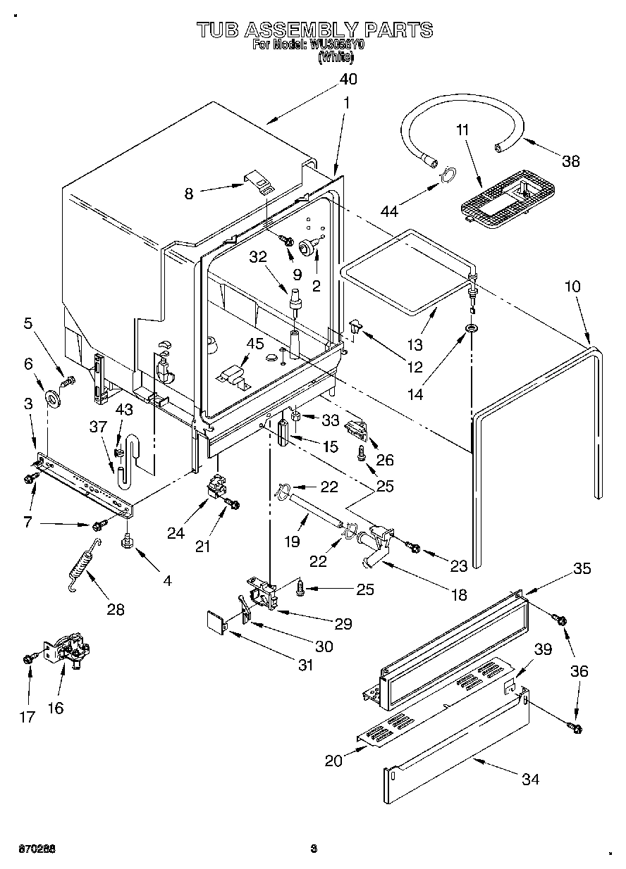03 - TUB ASSEMBLY, LIT/OPTIONAL