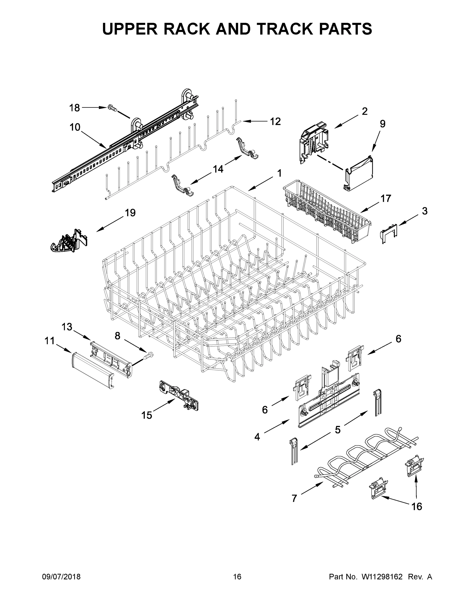 09 - UPPER RACK AND TRACK PARTS