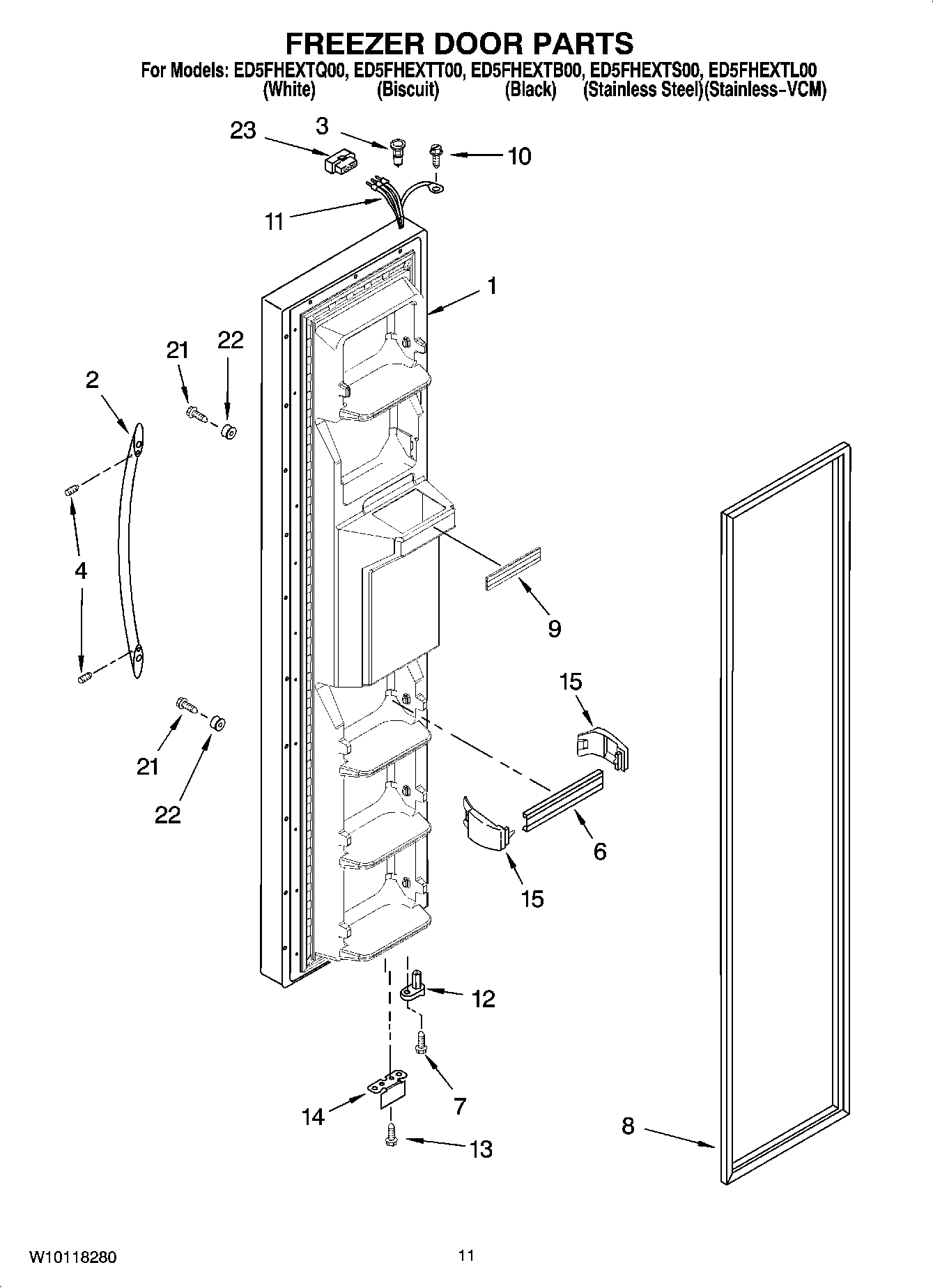 07 - FREEZER DOOR PARTS